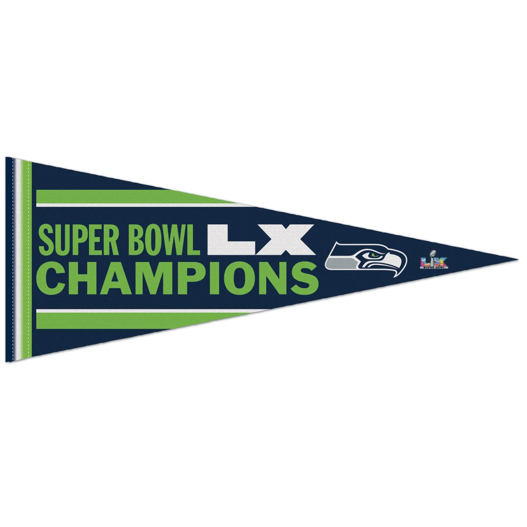 2026 NFL Super Bowl LX 60 Champions Classic Pennant Seattle Seahawks