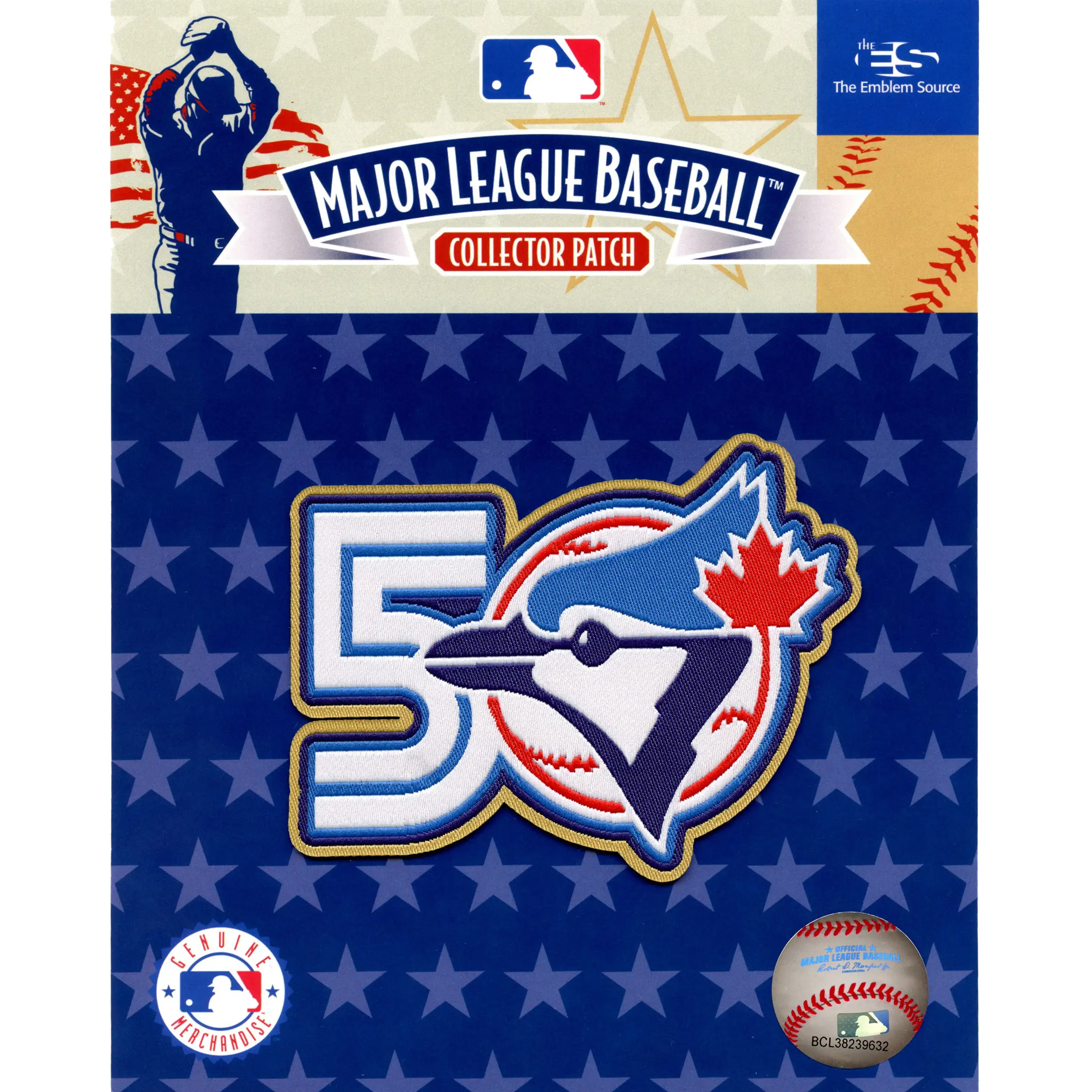 2026 Toronto Blue Jays 50th Team Anniversary Season Jersey Woven Sleeve Patch