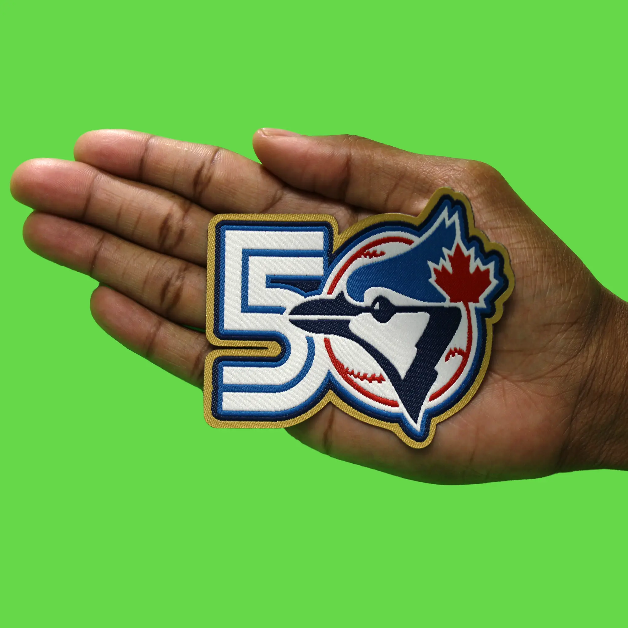 2026 Toronto Blue Jays 50th Team Anniversary Season Jersey Woven Sleeve Patch - Image 3