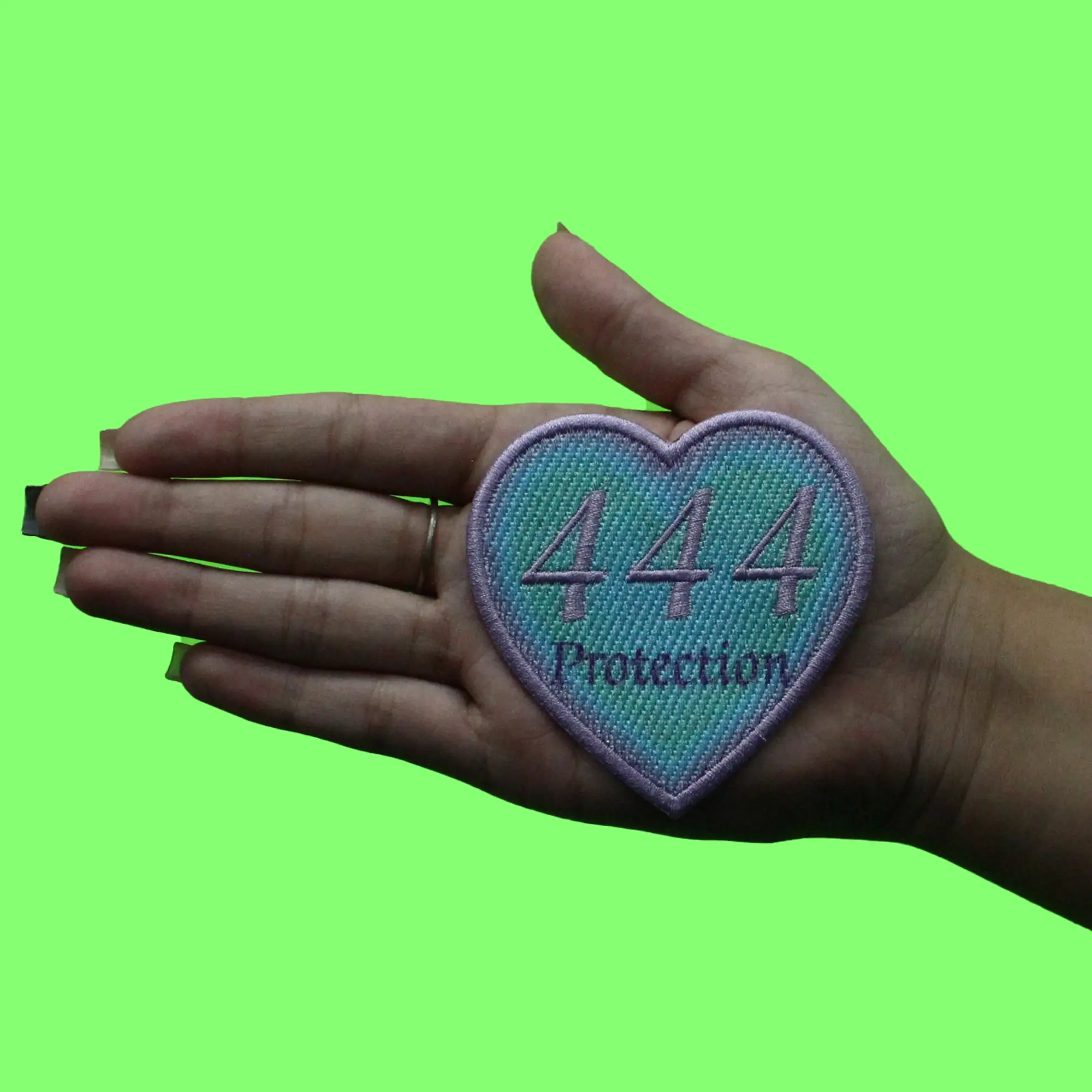 444 Angel Numbers Patch Protection Mythology Psychic Embroidered Iron On - Image 2