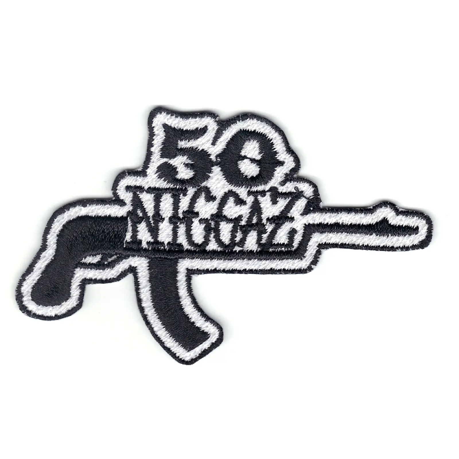 50 Niggaz With AK-47 Patch Iconic Rapper Tattoo Embroidered Iron On