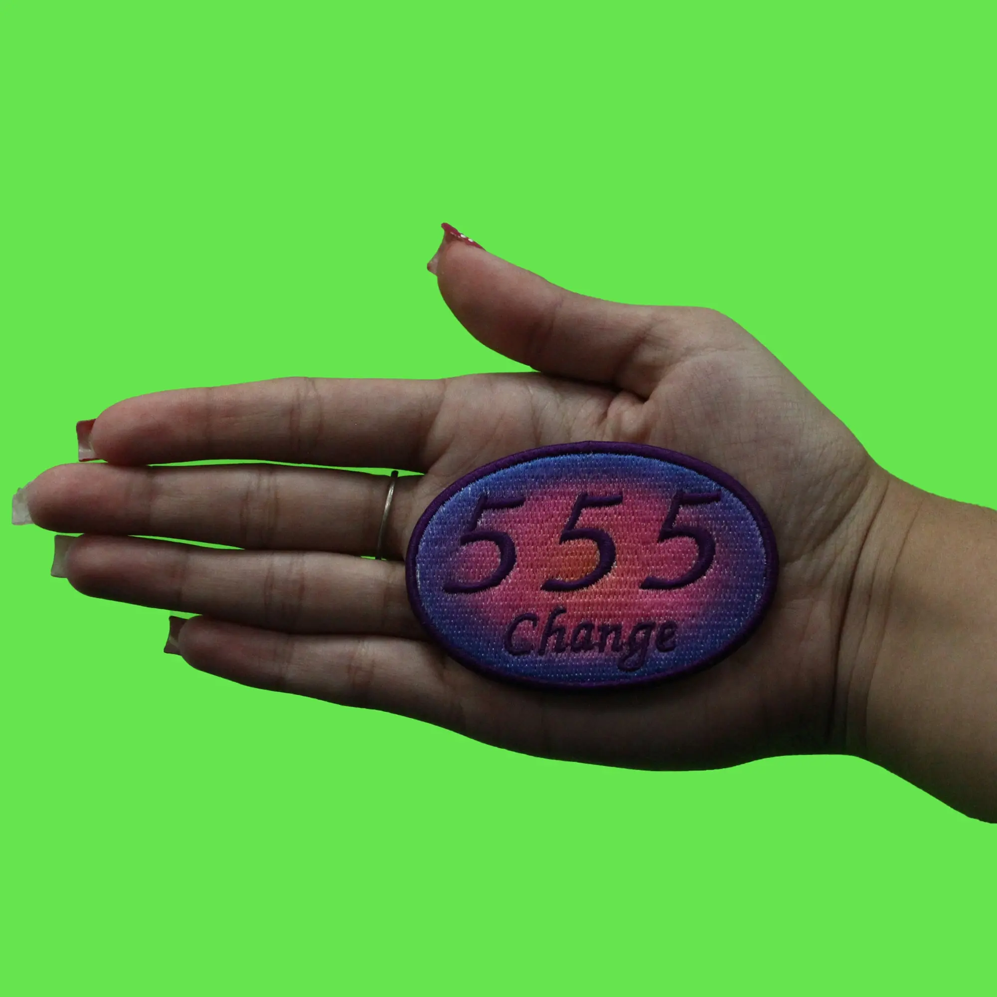 555 Angel Numbers Patch Change Mythology Psychic Embroidered Iron On - Image 2