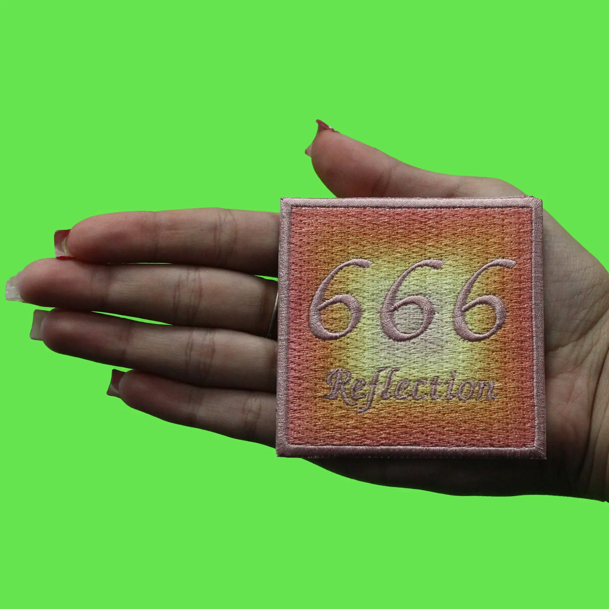 666 Angel Numbers Patch Reflect Mythology Psychic Embroidered Iron On - Image 2