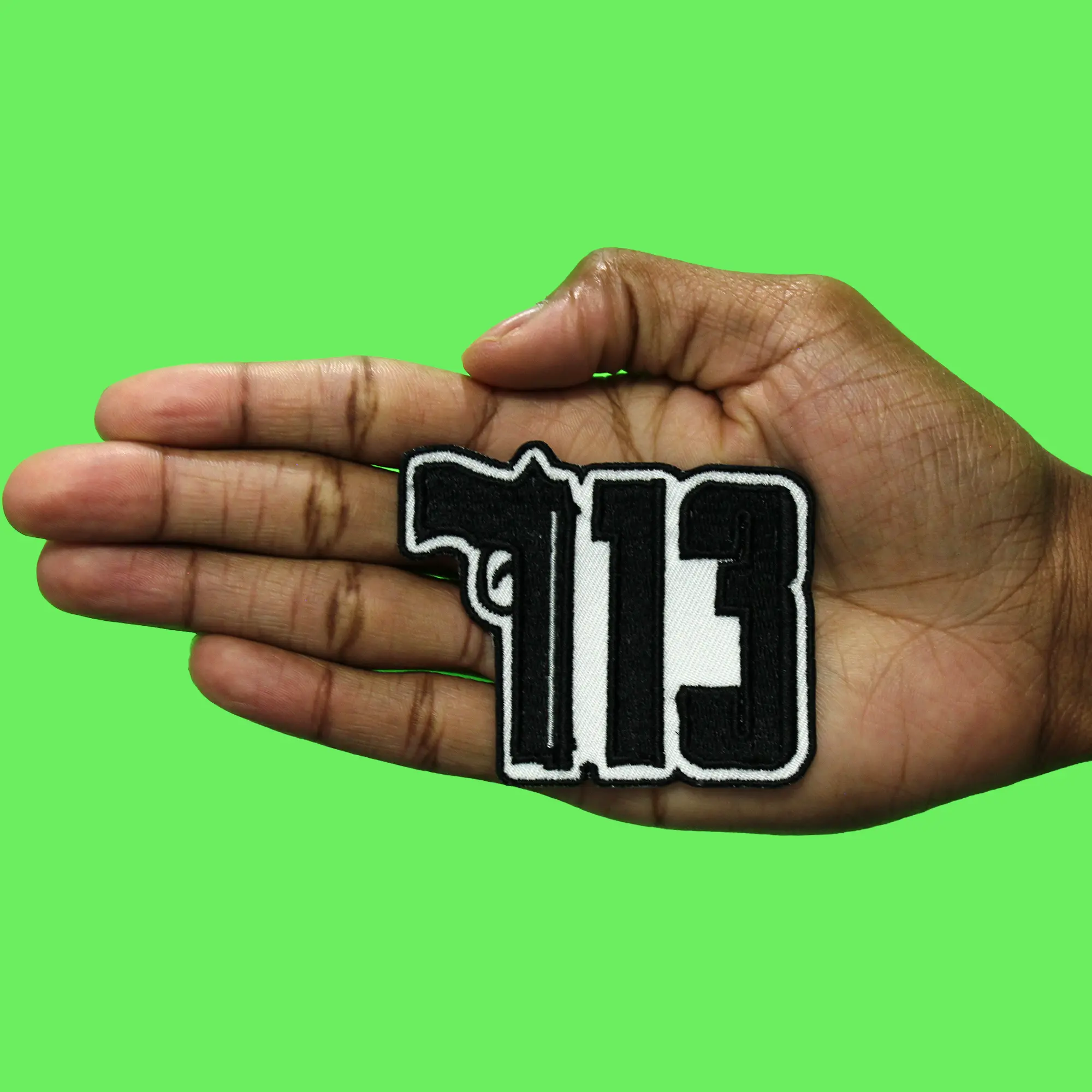 713 Houston Gun Patch City Pride Hand Embroidered Iron on - Image 3