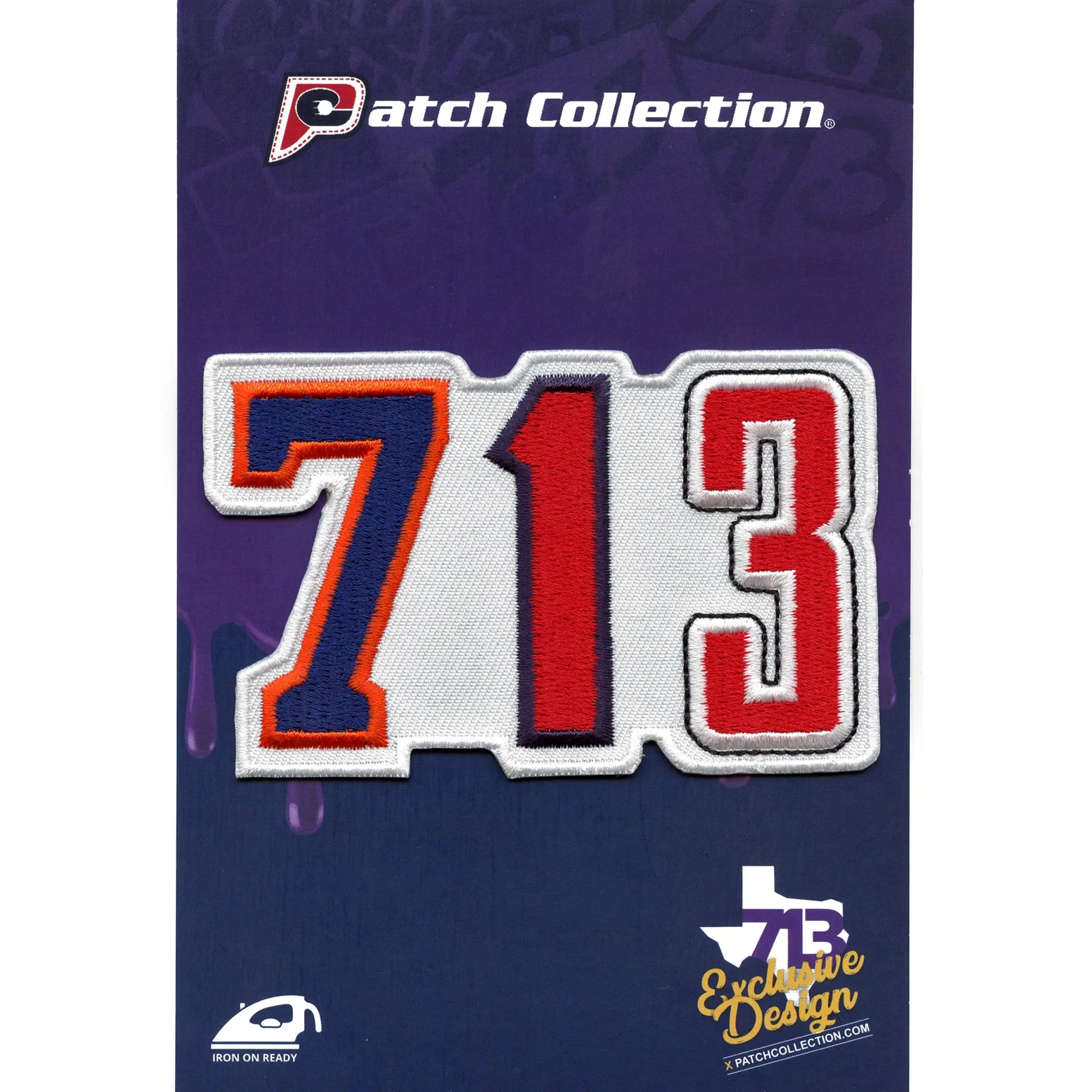 713 Houston Patch Sports Parody Embroidered Iron-On