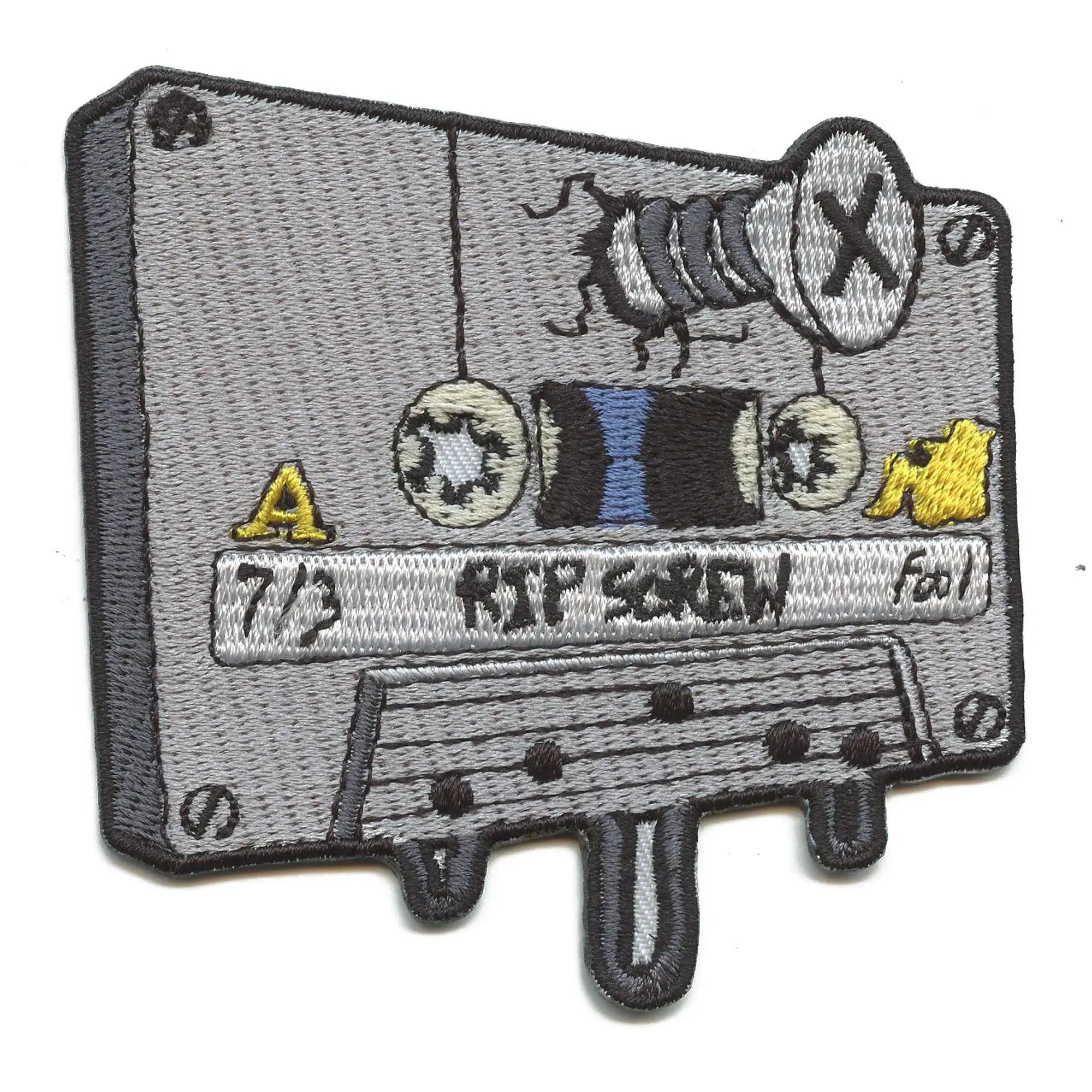 713 Rip Screw Mix Tape Patch Music Hip-Hop Screwed Up Embroidered Iron on - Image 2