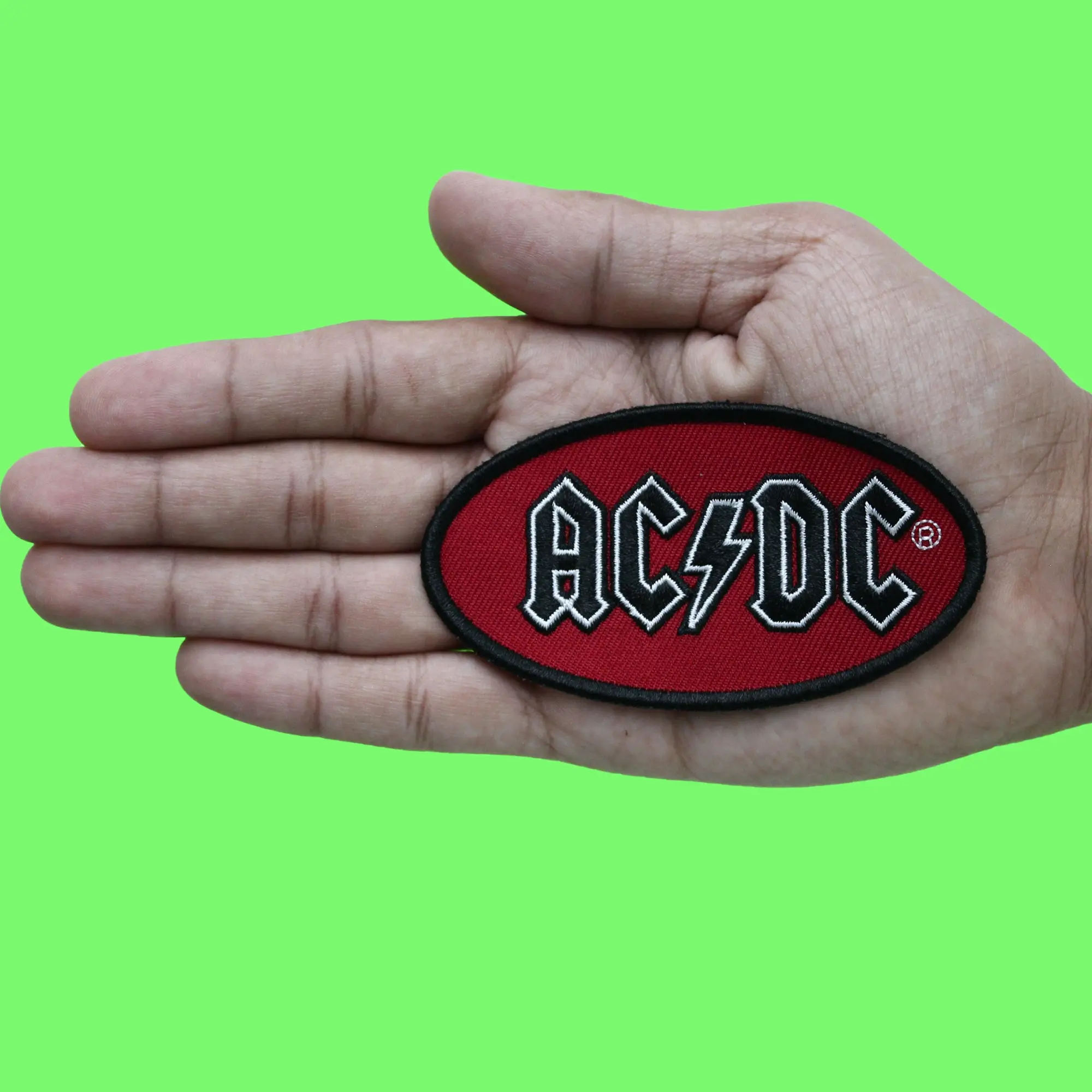 ACDC Oval Logo Patch Music Rock Band Embroidered Iron On - Image 2