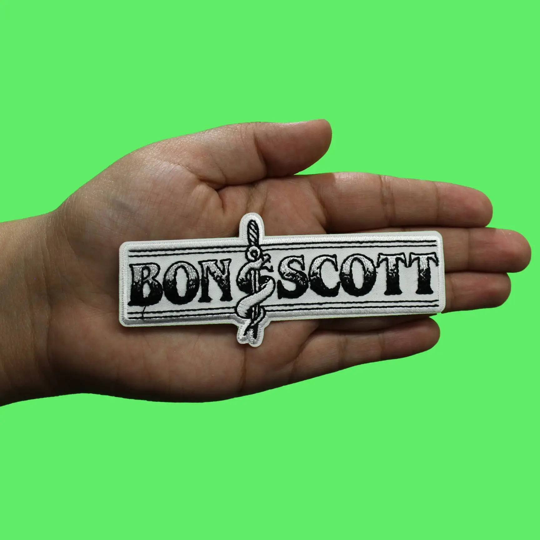 ACDC Bon Scott Snake Patch Rock Band Music Embroidered Iron On - Image 2