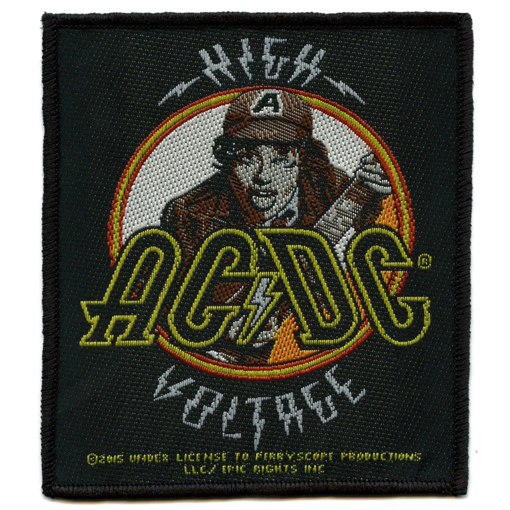 ACDC High Voltage Album Patch Rock Band Music Woven Sew On
