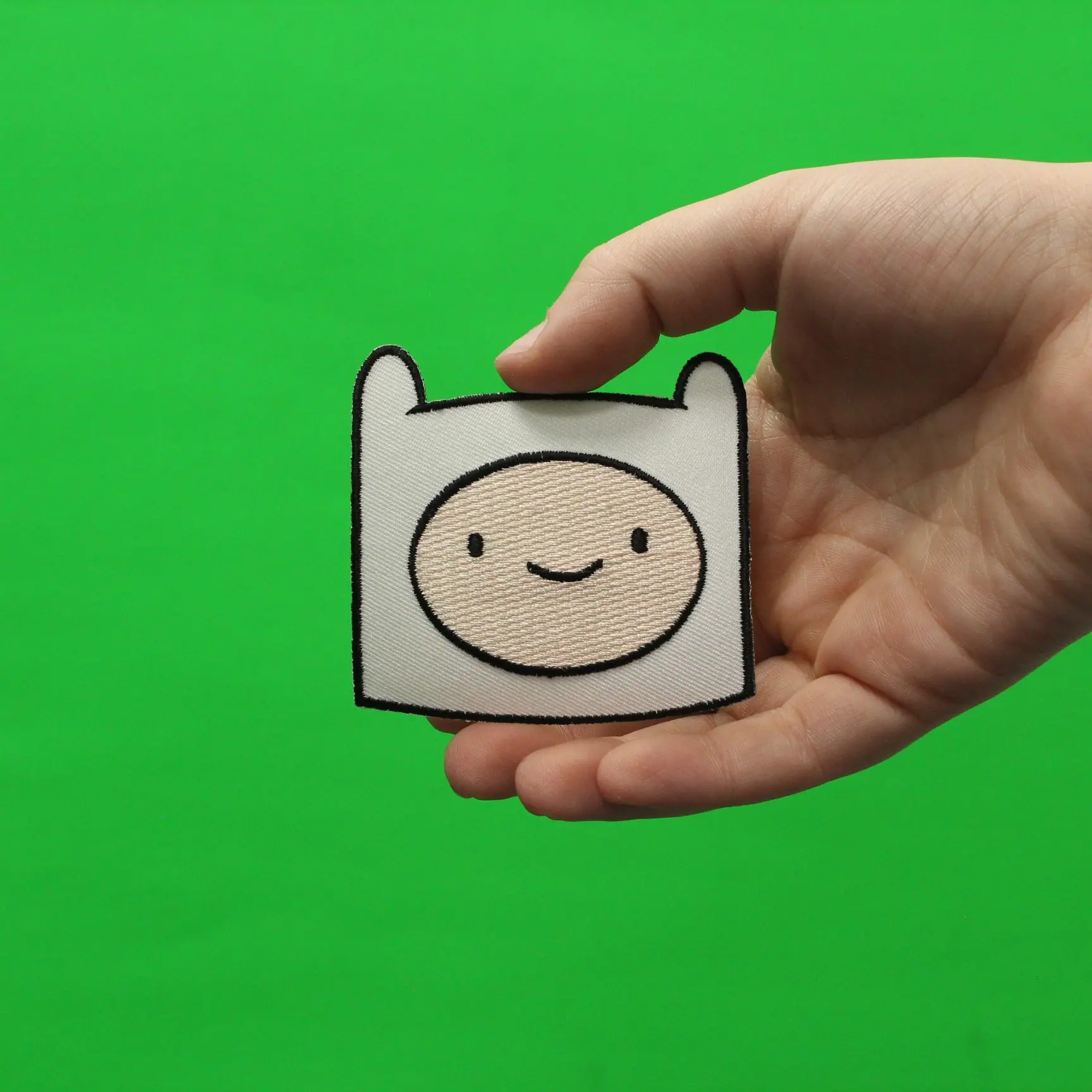 Adventure Time Finn Head Smiling Embroidered Iron On Patch - Image 2