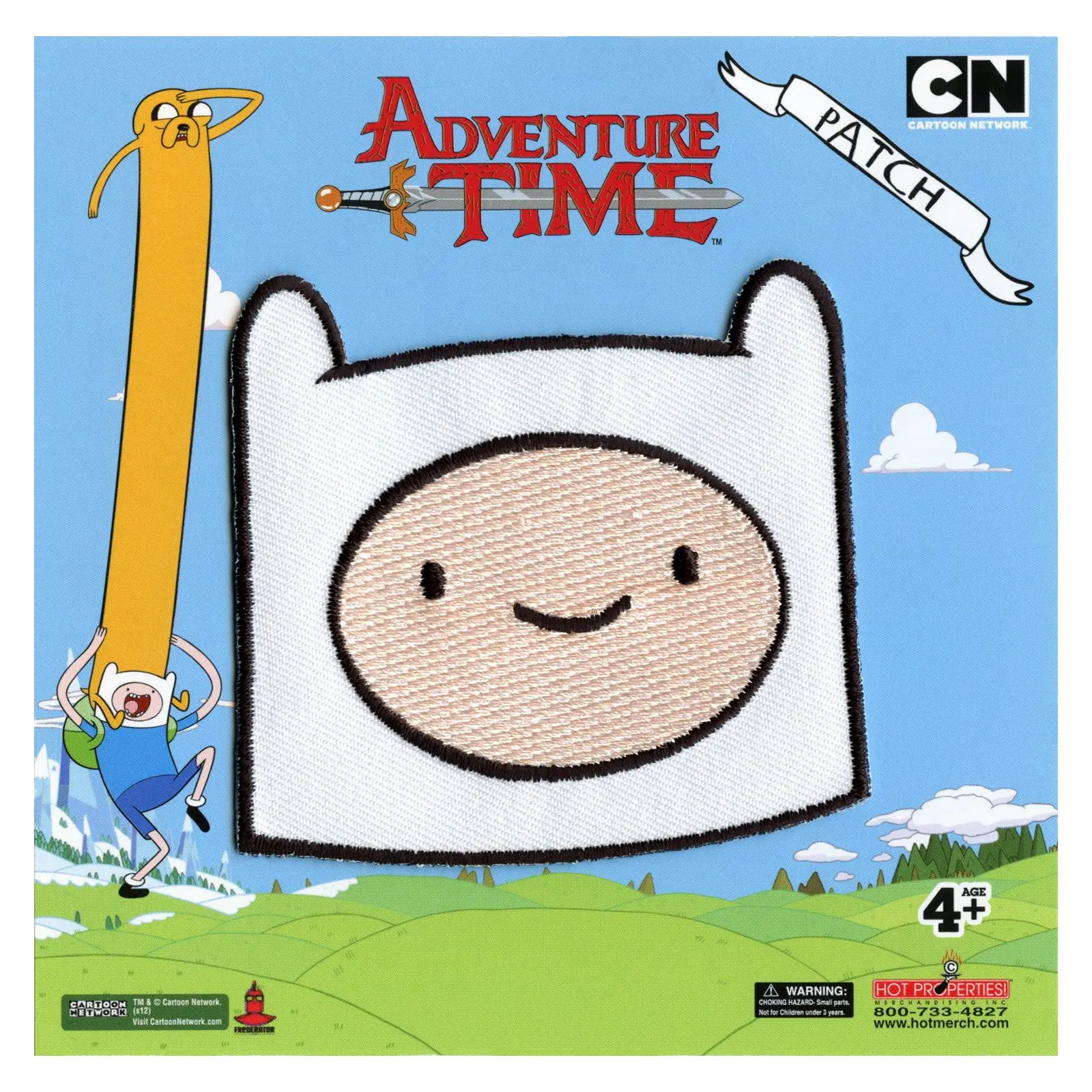 Adventure Time Finn Head Smiling Embroidered Iron On Patch - Image 3