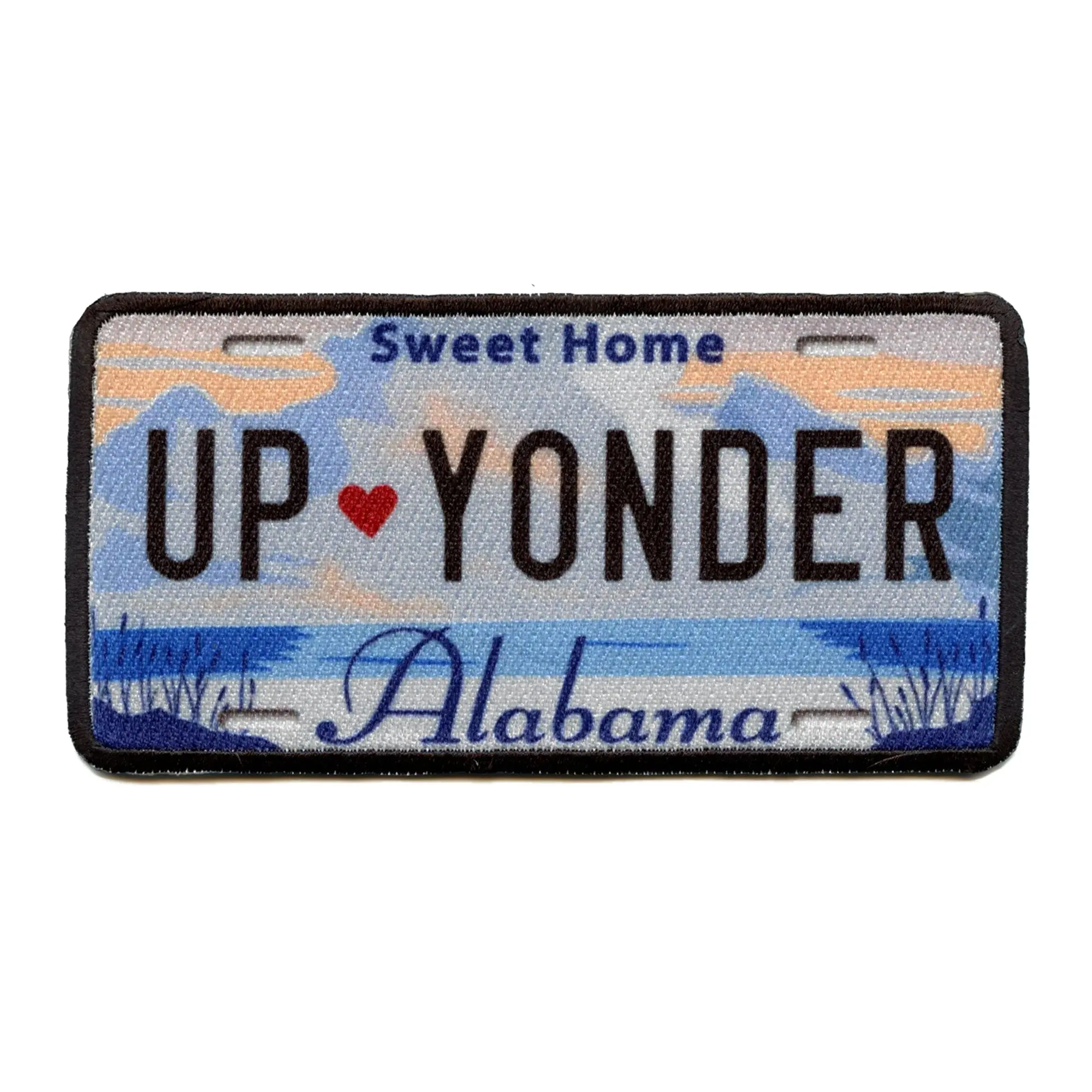 Alabama License Plate Patch Sweet Home Up Yonder Sublimated Iron On