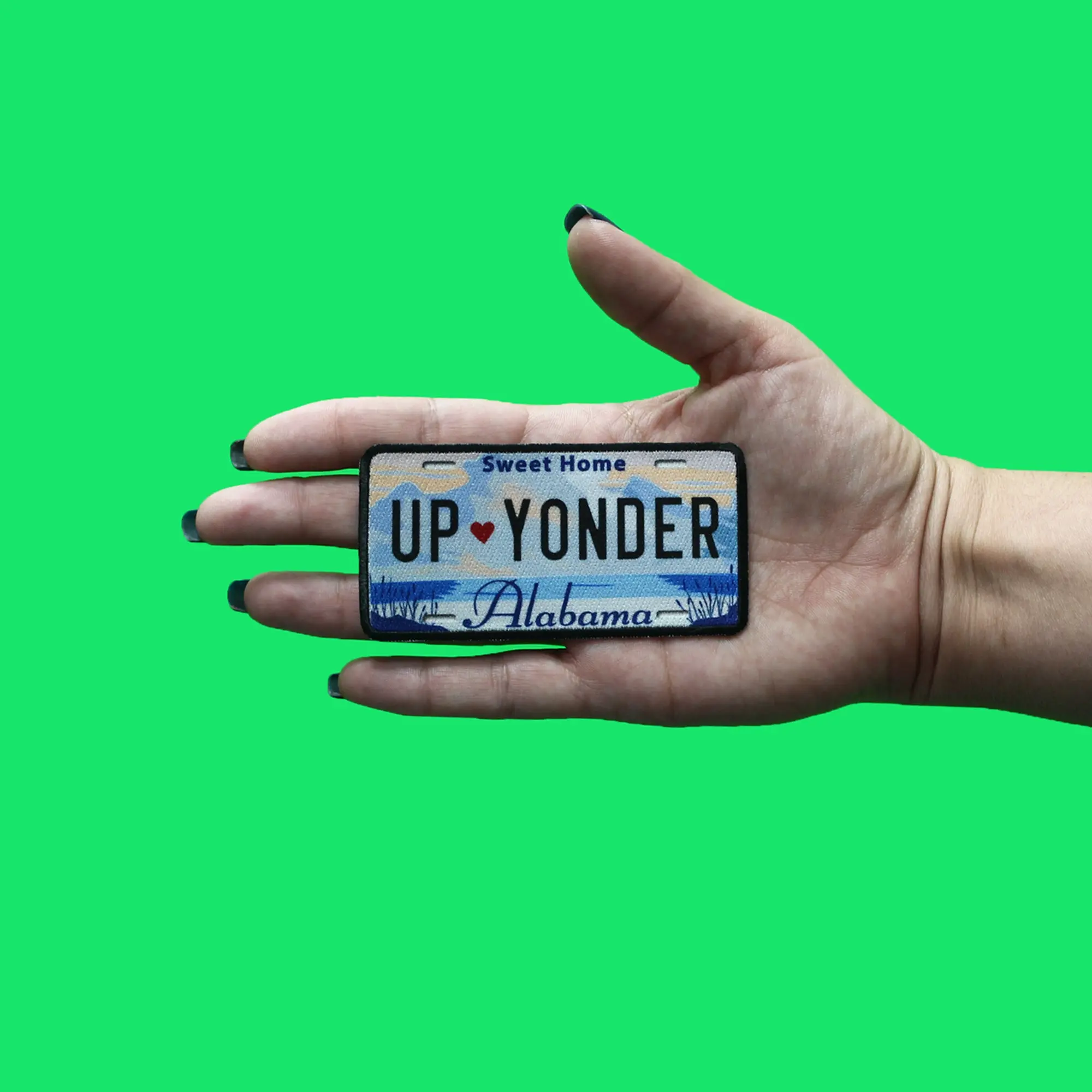 Alabama License Plate Patch Sweet Home Up Yonder Sublimated Iron On - Image 2