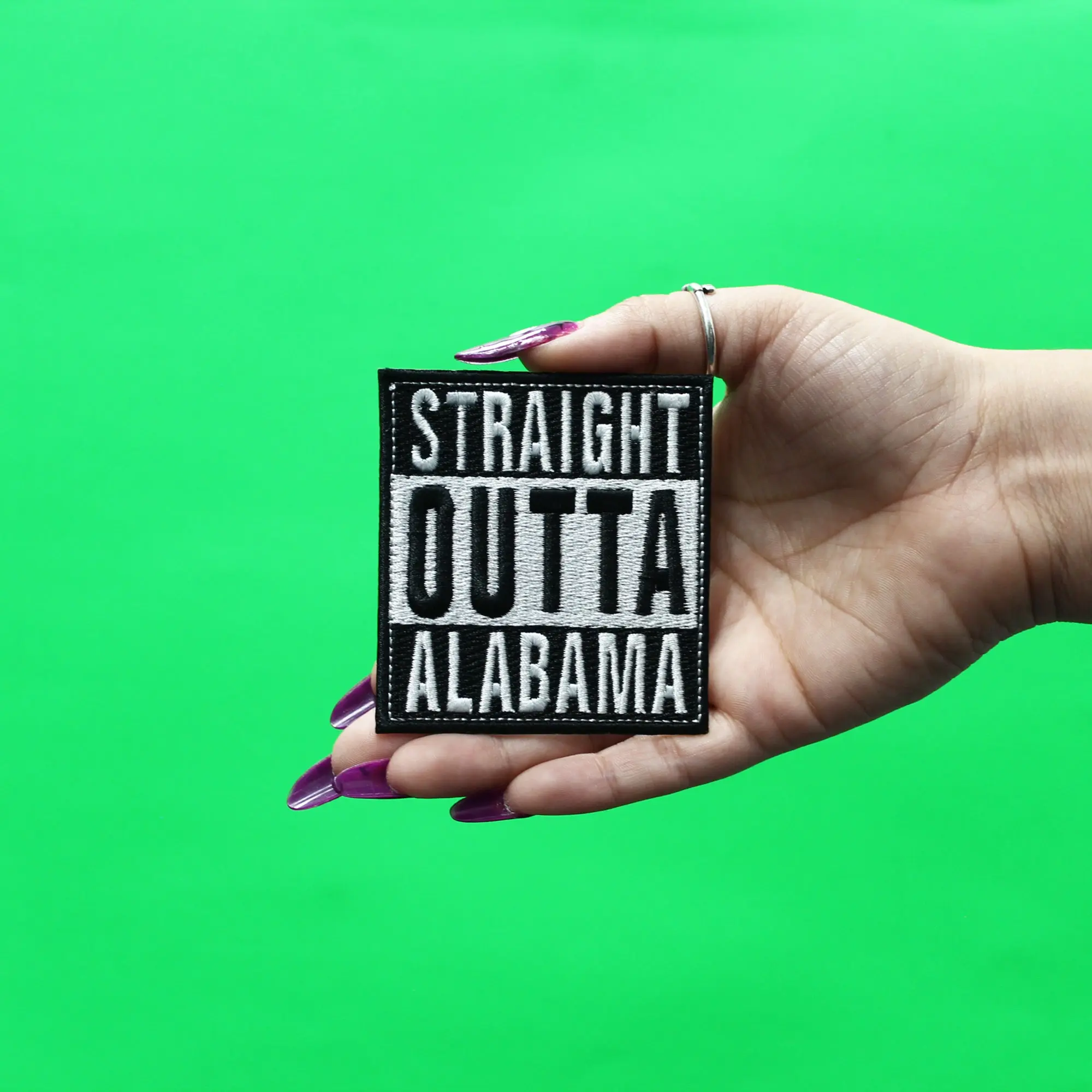 Straight Outta Alabama Patch Embroidered Iron On - Image 2
