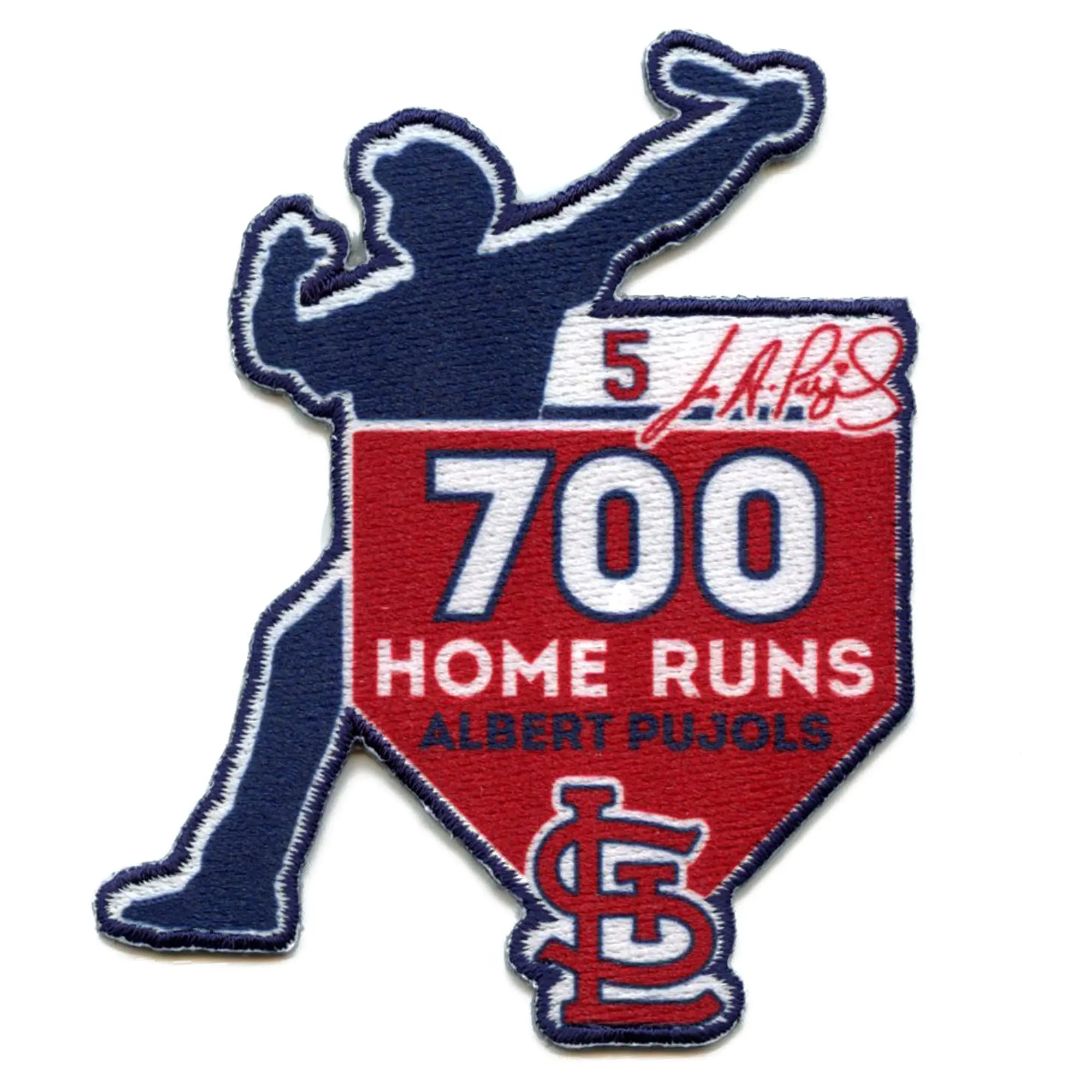 Albert Pujols 700th Home Runs Cut-Out Commemorative Patch St Louis Cardinals - Image 2