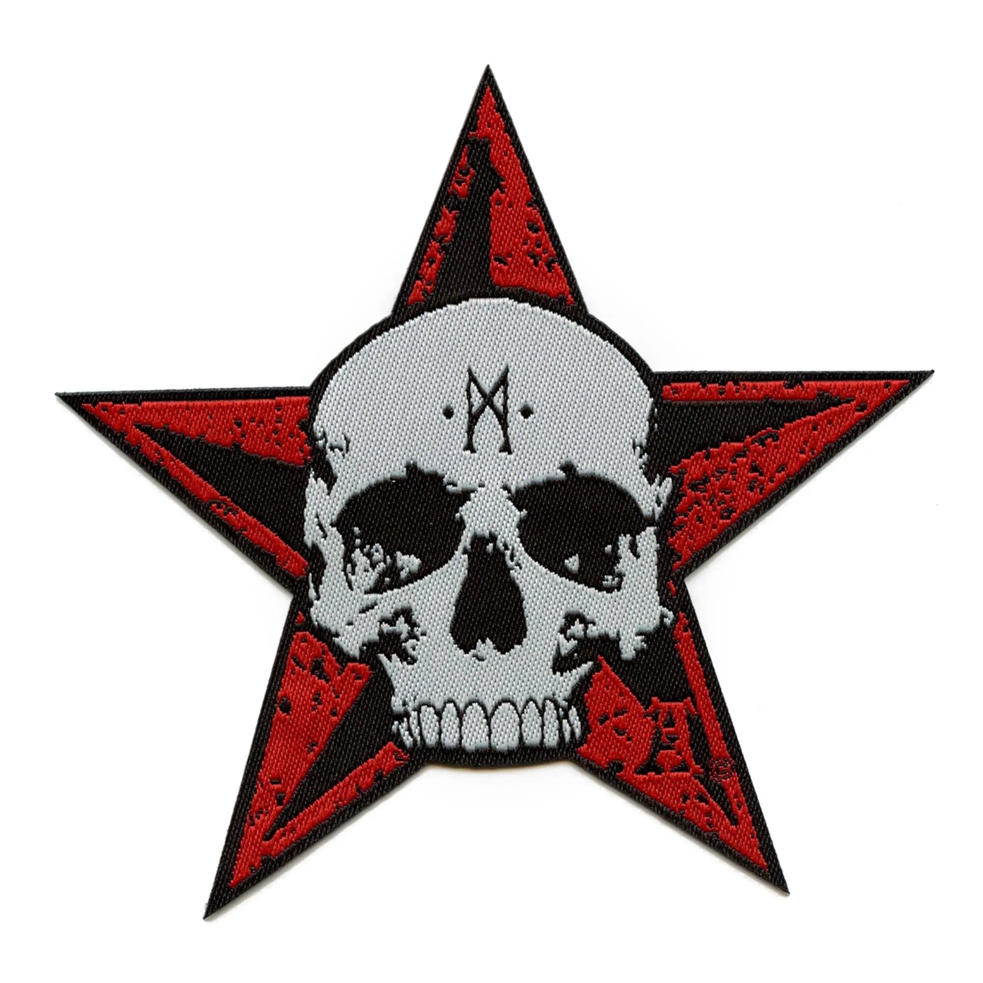 Alchemy Dead Mans Rest Patch Red Star Skull Woven Sew On