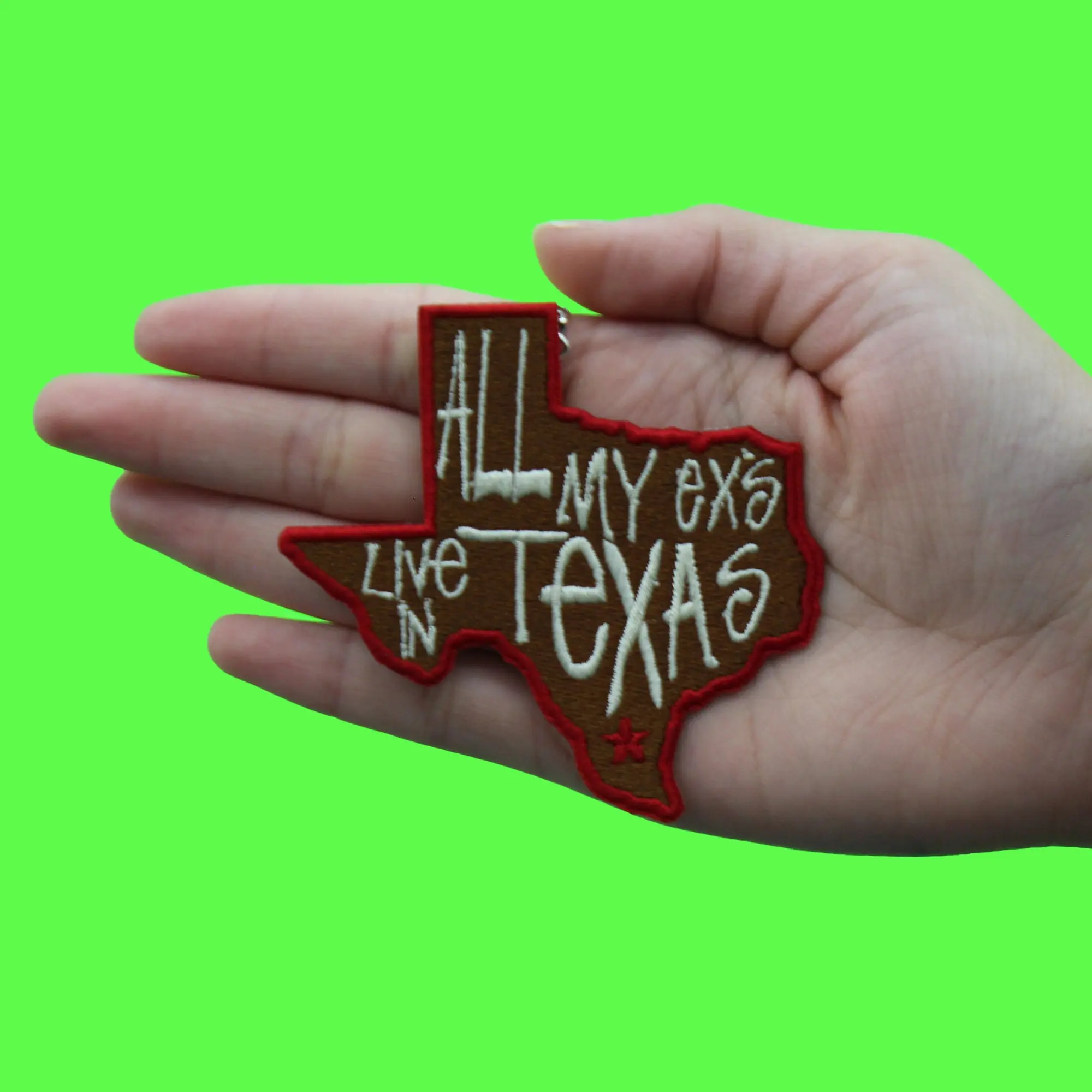 All My Exs Live In Texas Patch American Country Music Embroidered Iron On - Image 2