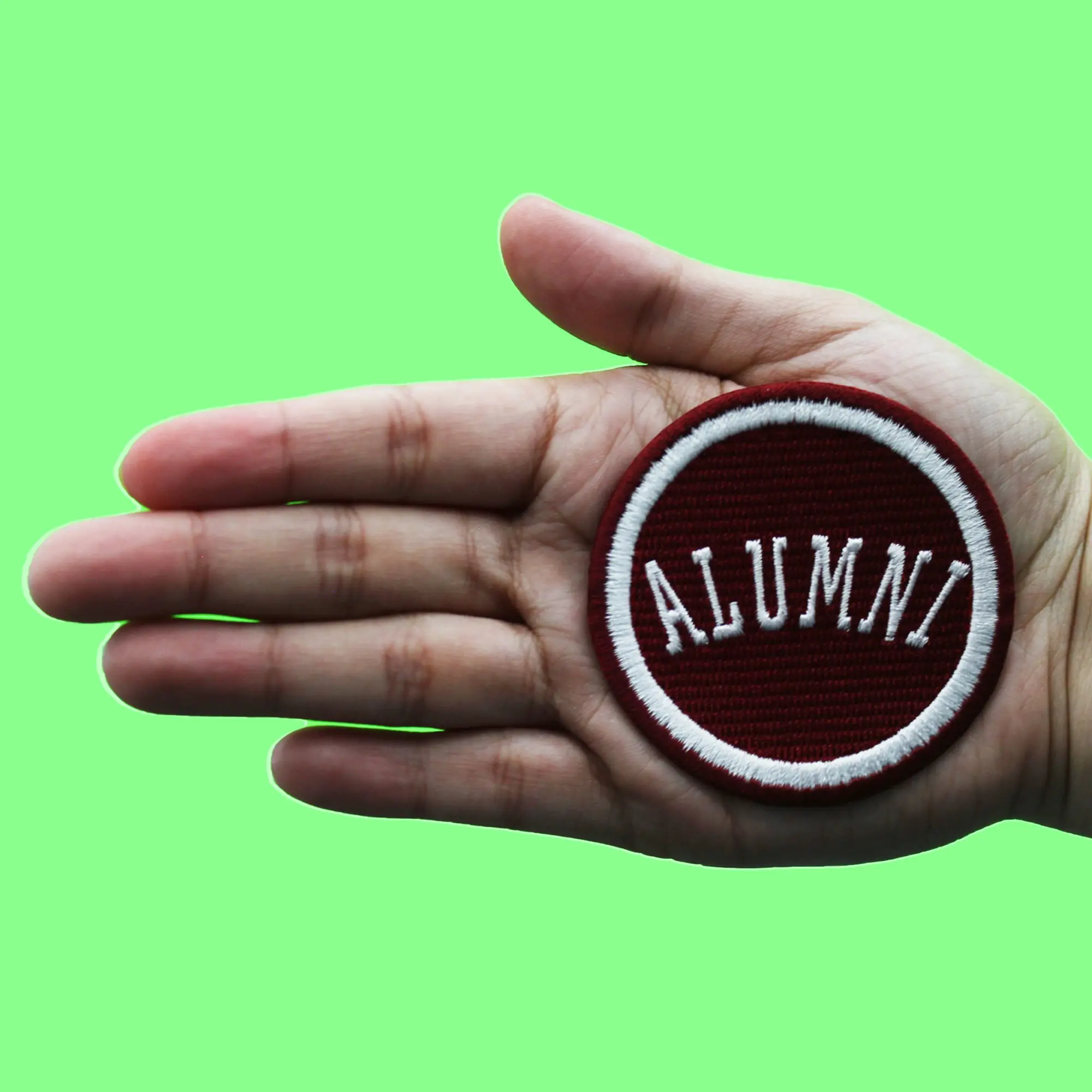 Alumni Student College Station Patch Texas Maroon Graduate Embroidered Iron On - Image 2
