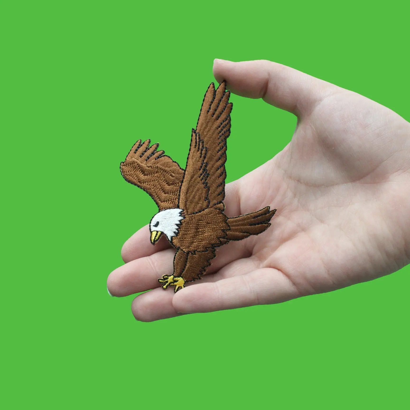 American Bald Eagle Embroidered Iron On Patch - Image 2