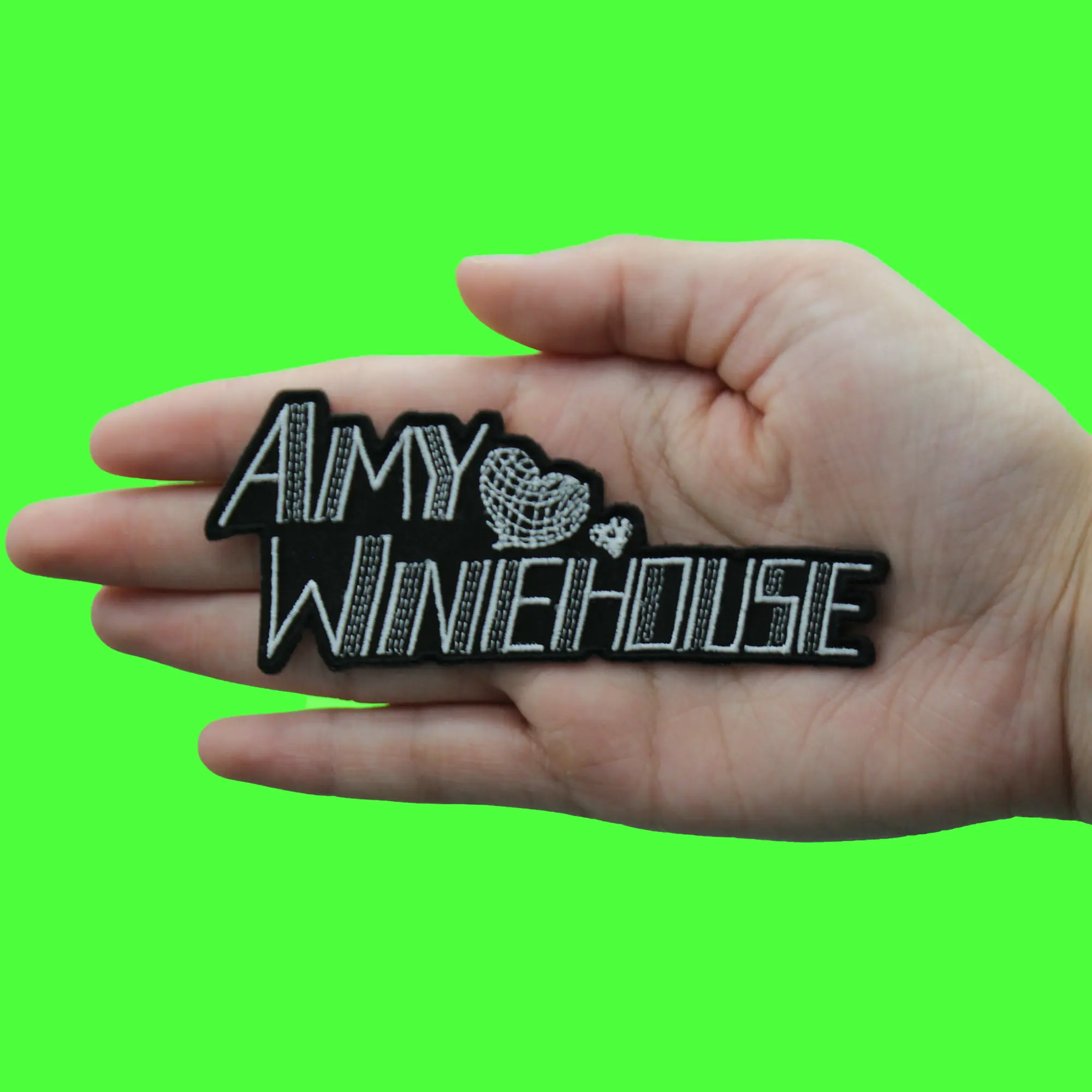 Amy Winehouse Logo Patch Heart R&B Soul Embroidered Iron On - Image 2