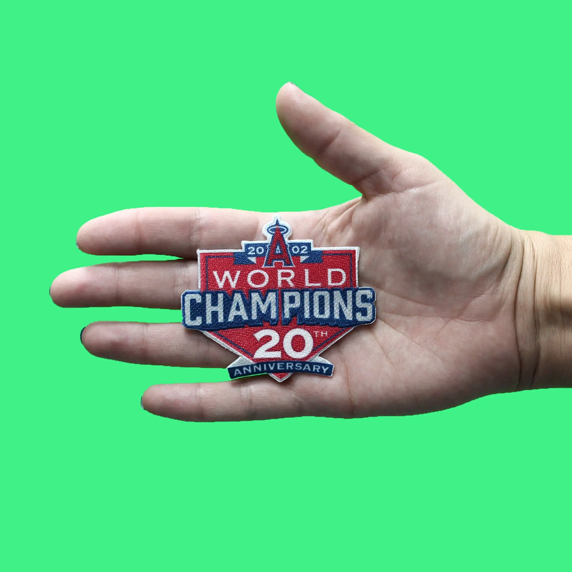 Anaheim Angels 2002 World Series Champions 20th Anniversary Jersey Patch - Image 3