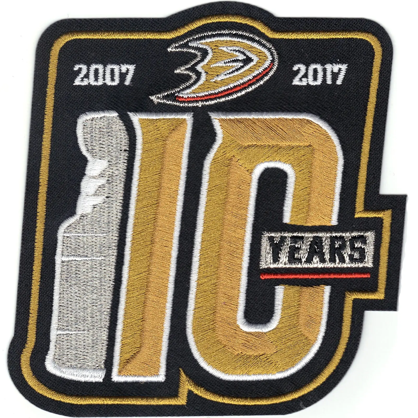 Anaheim Ducks Stanley Cup Champions 10th Anniversary Patch (2017)