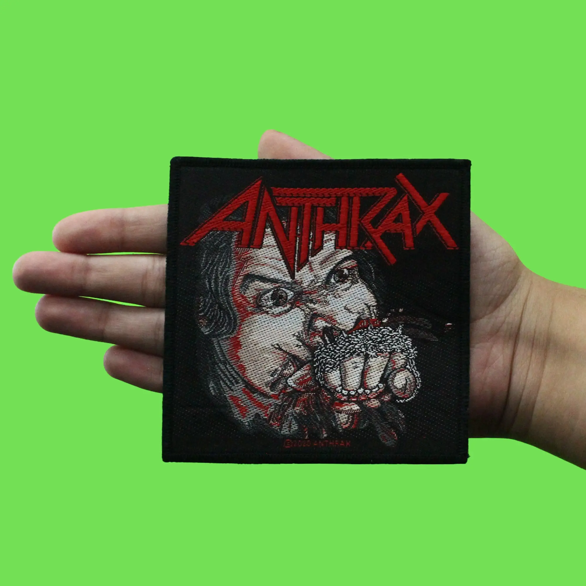 Anthrax Rock Band Patch Fistful of Metal Woven Sew On - Image 2