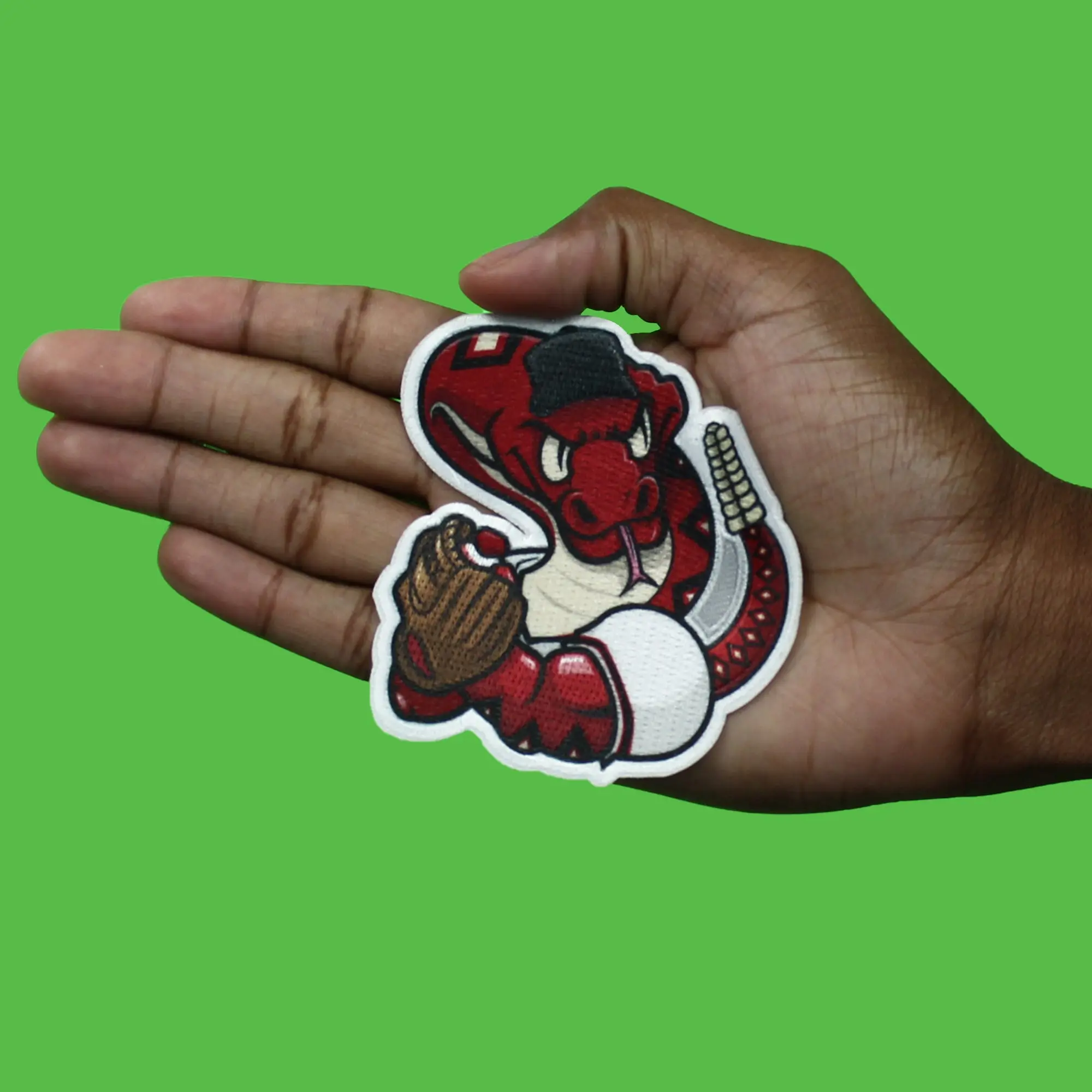 Arizona Phoenix Mascot PhotoPatch Baseball Snake Parody Embroidery Iron On - Image 2