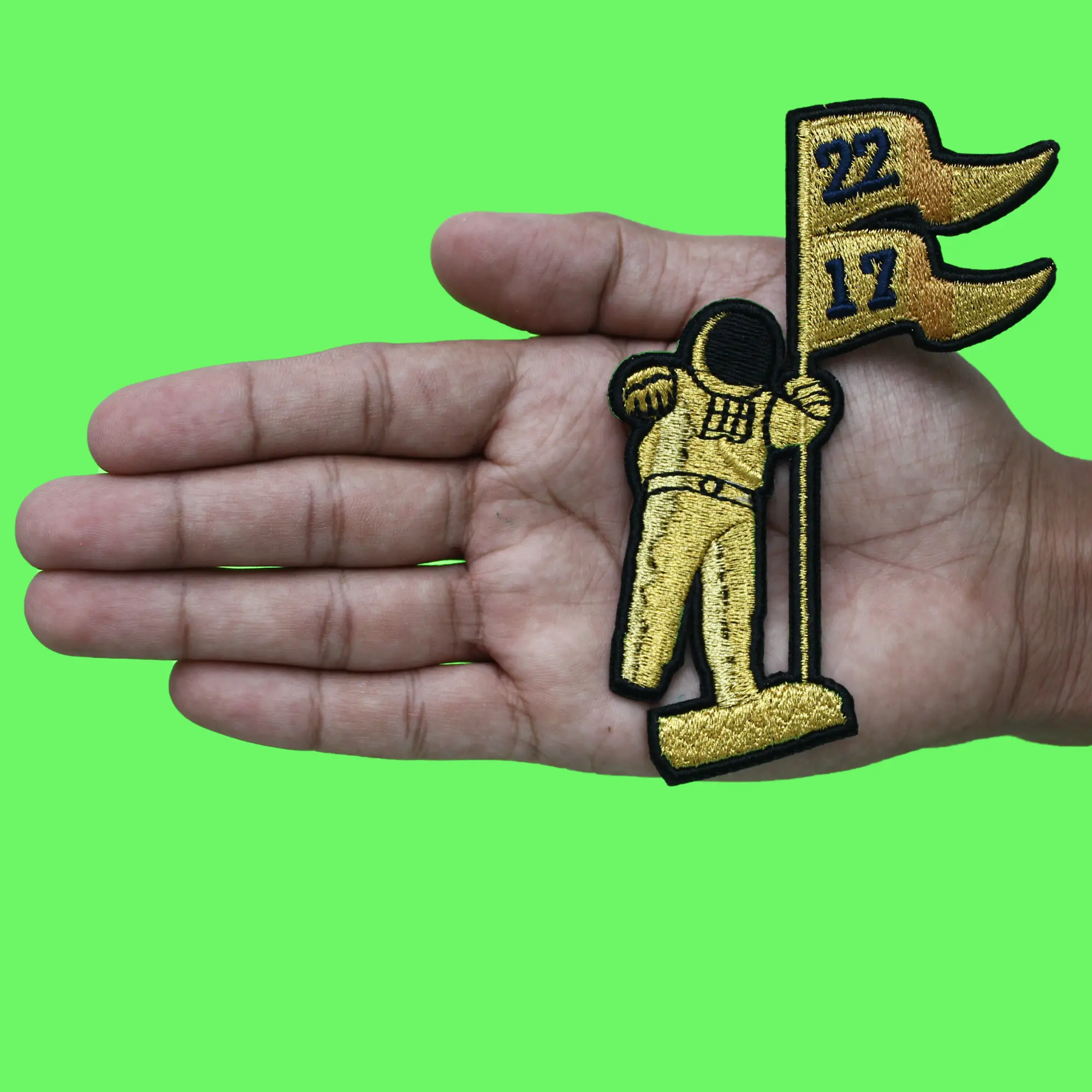 Astronaut Baseball Champ Patch Houston Pennant 2017 2022 Embroidered Iron On - Image 3