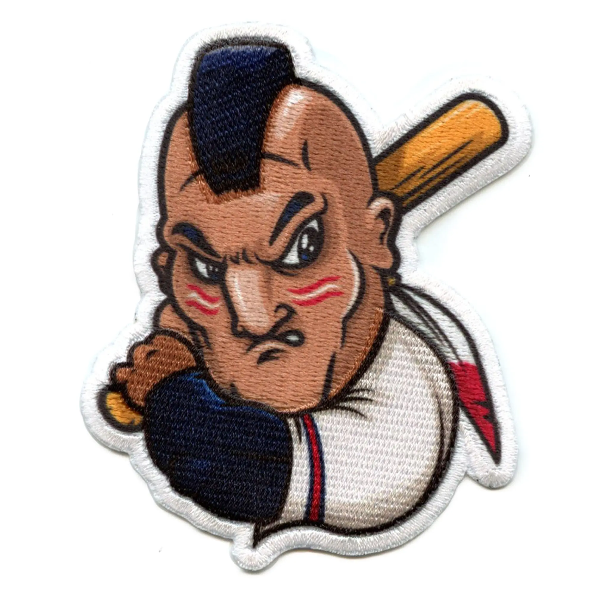 Atlanta Baseball Mascot FotoPatch Brave Bat Parody Embroidered Iron On