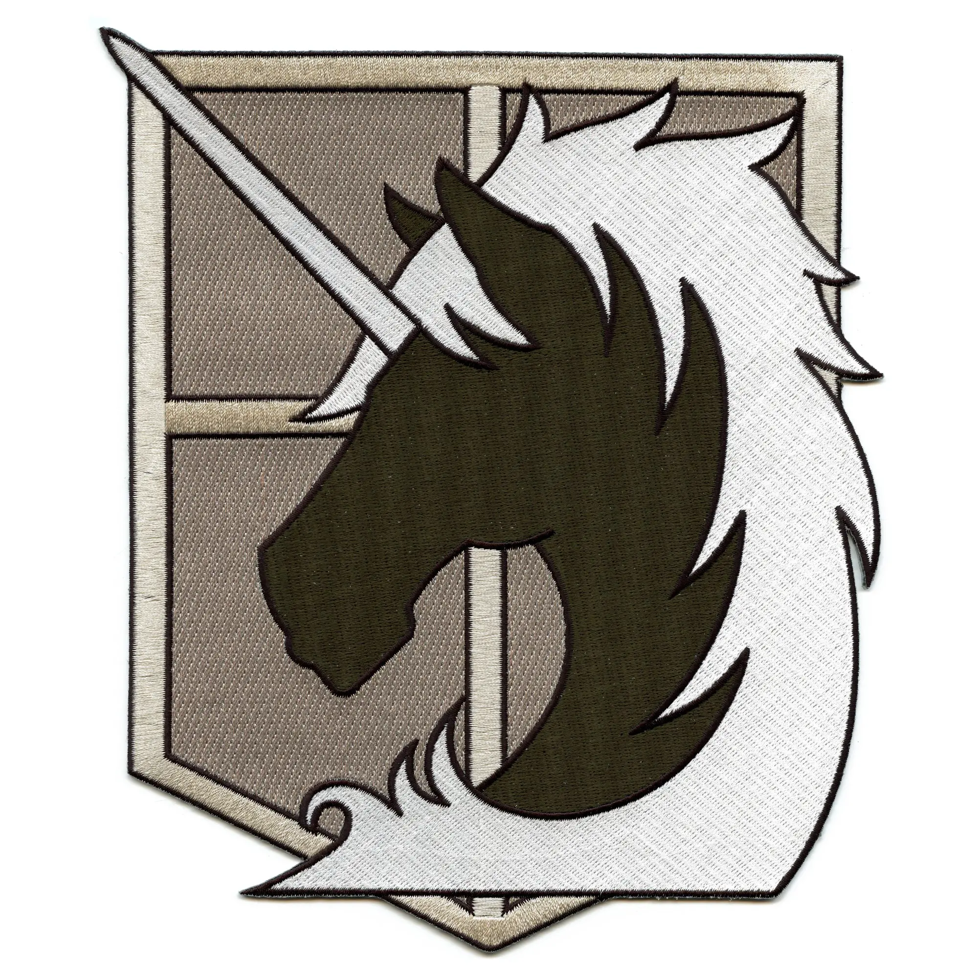 Attack On Titan Military Police Back Patch Shield Large Embroidered Iron