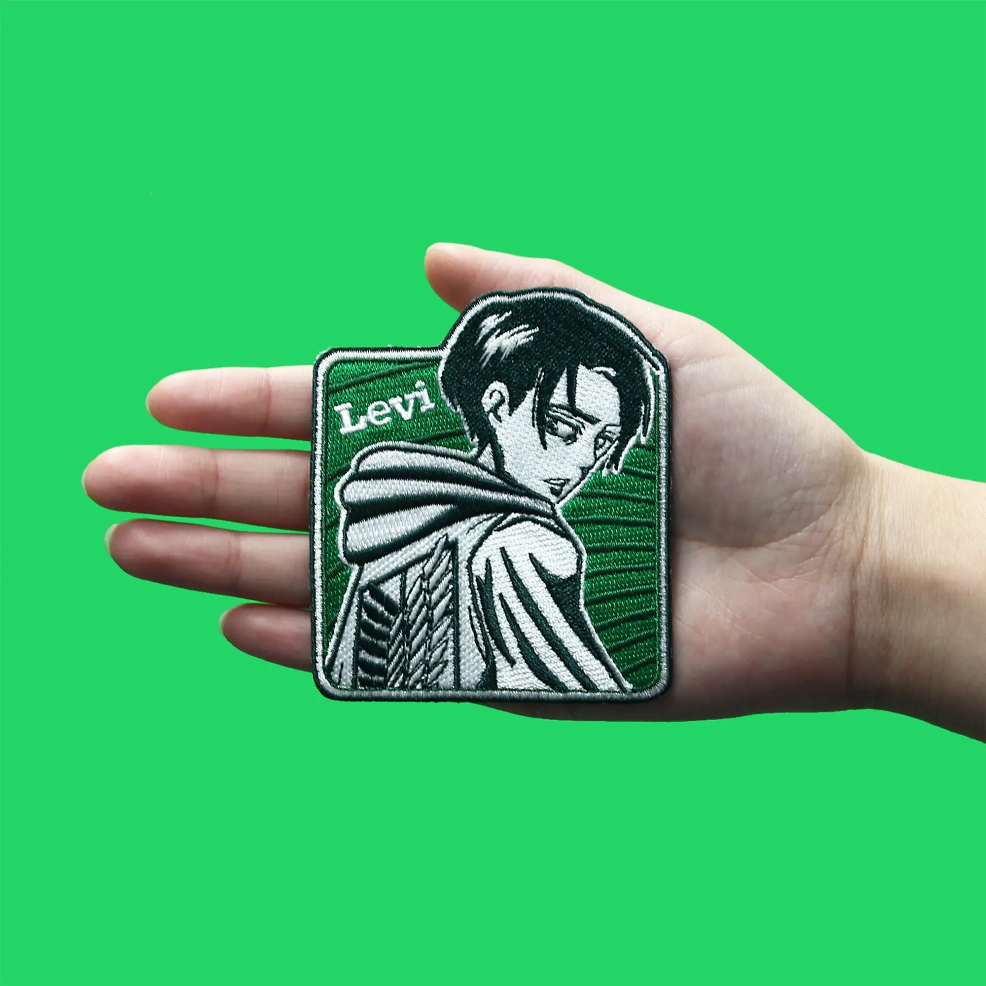 Attack On Titan Patch Captain Levi Ackerman Soldier Embroidered Iron On - Image 2