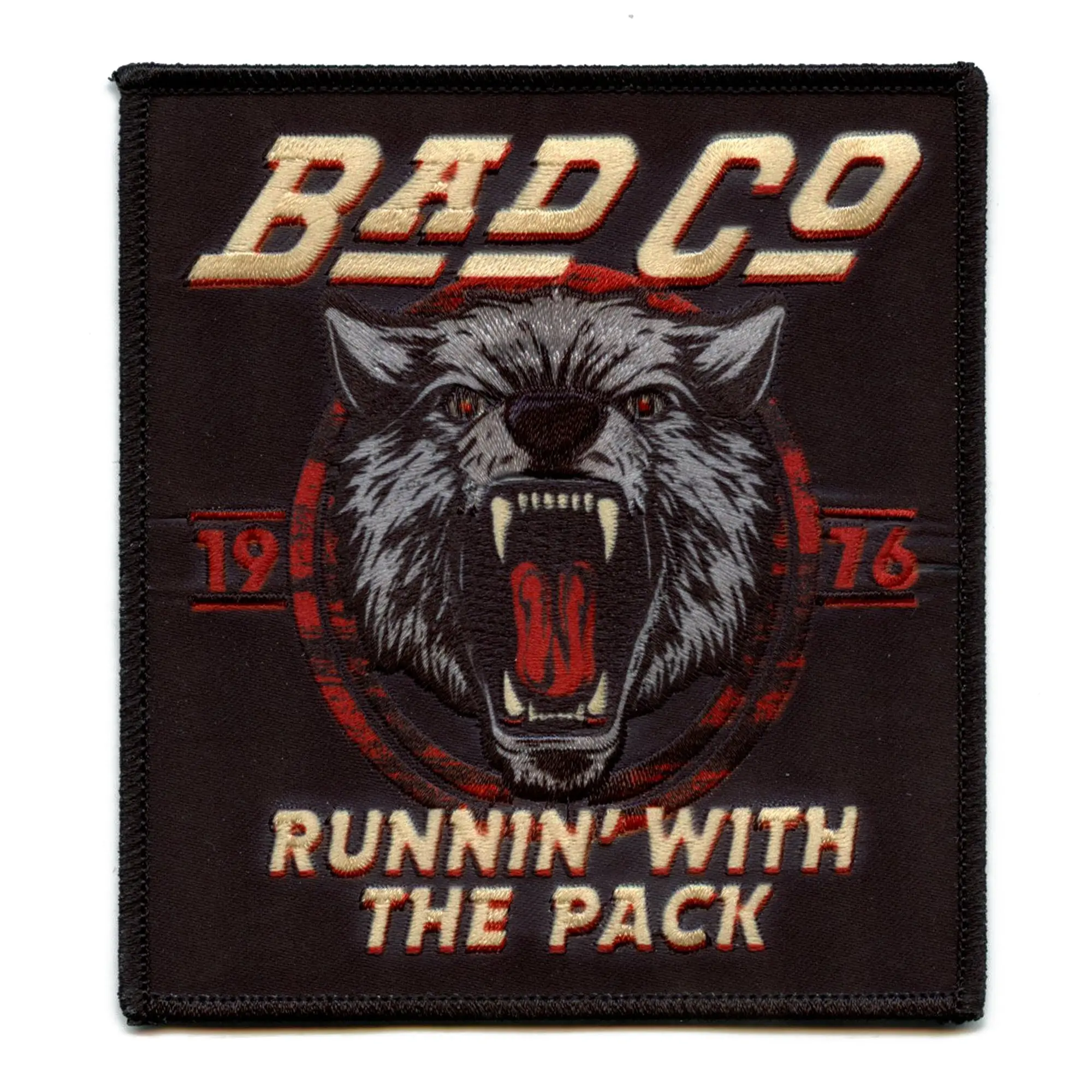 Bad Company Runnin' With The Pack Wolf Patch Classic Rock Sublimated Embroidered Iron On