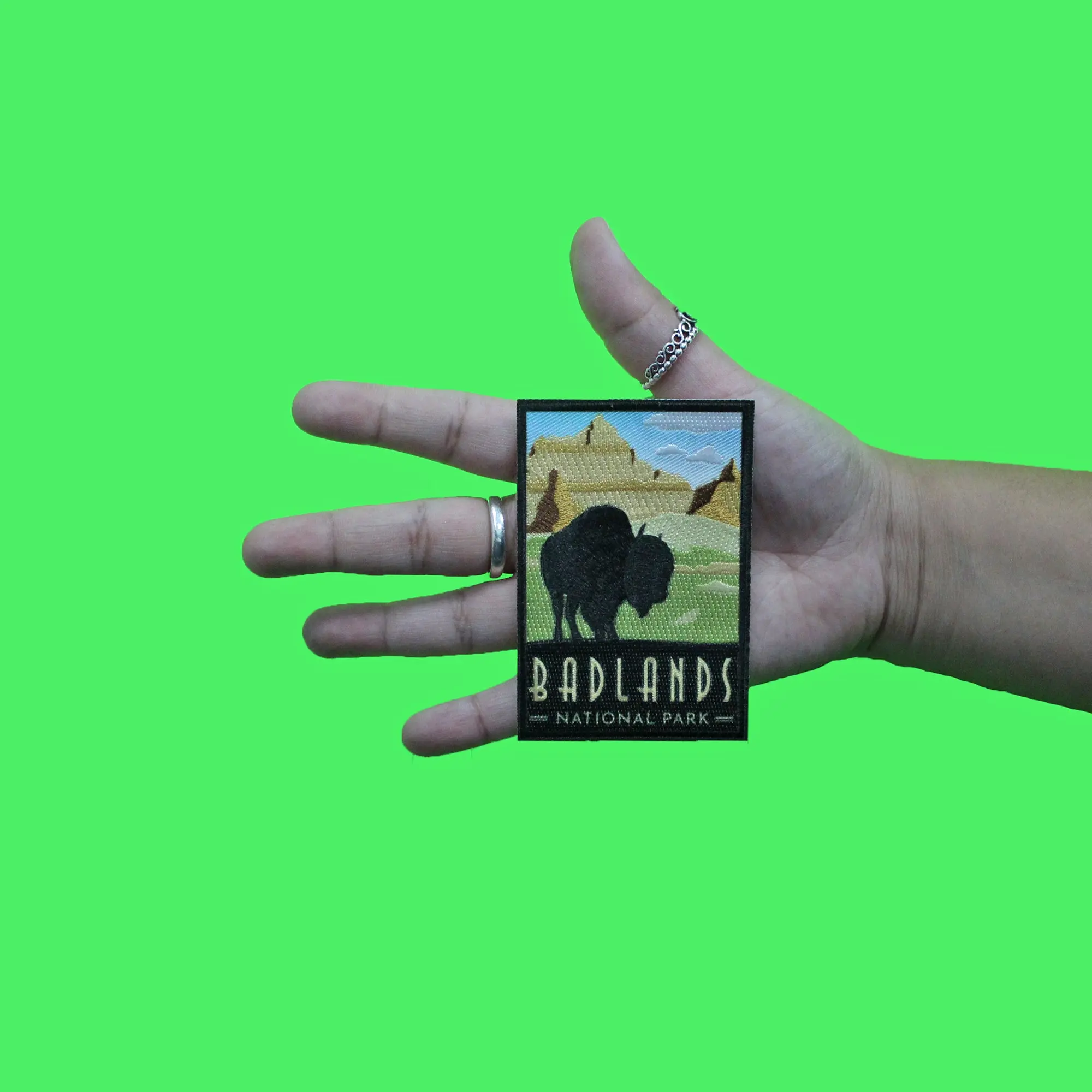 Badlands National Park Patch South Dakota Travel Sublimated Iron On - Image 3