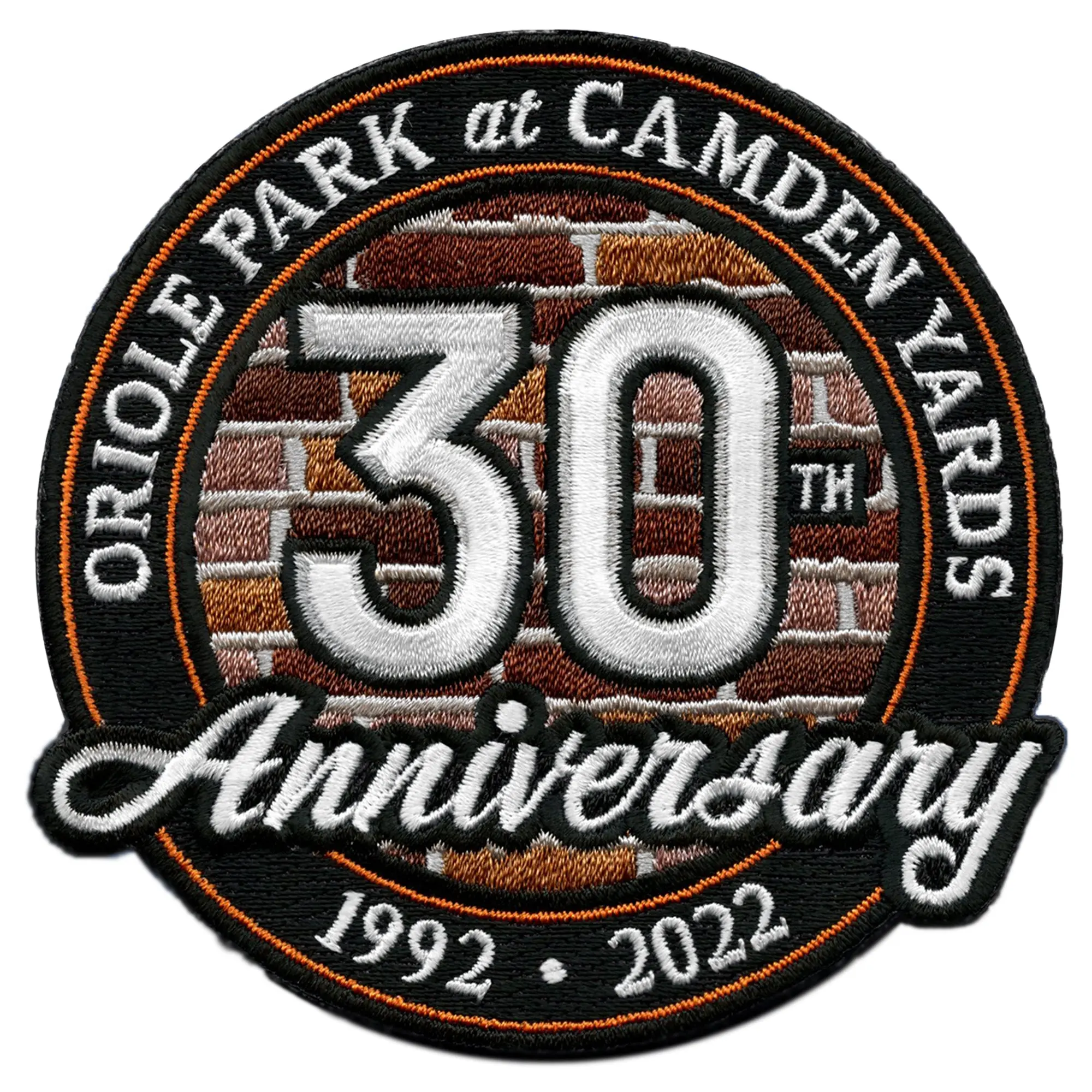 Baltimore Orioles Jersey Sleeve Patch Camden Yards 30th Anniversary Embroidered (2022) - Image 2