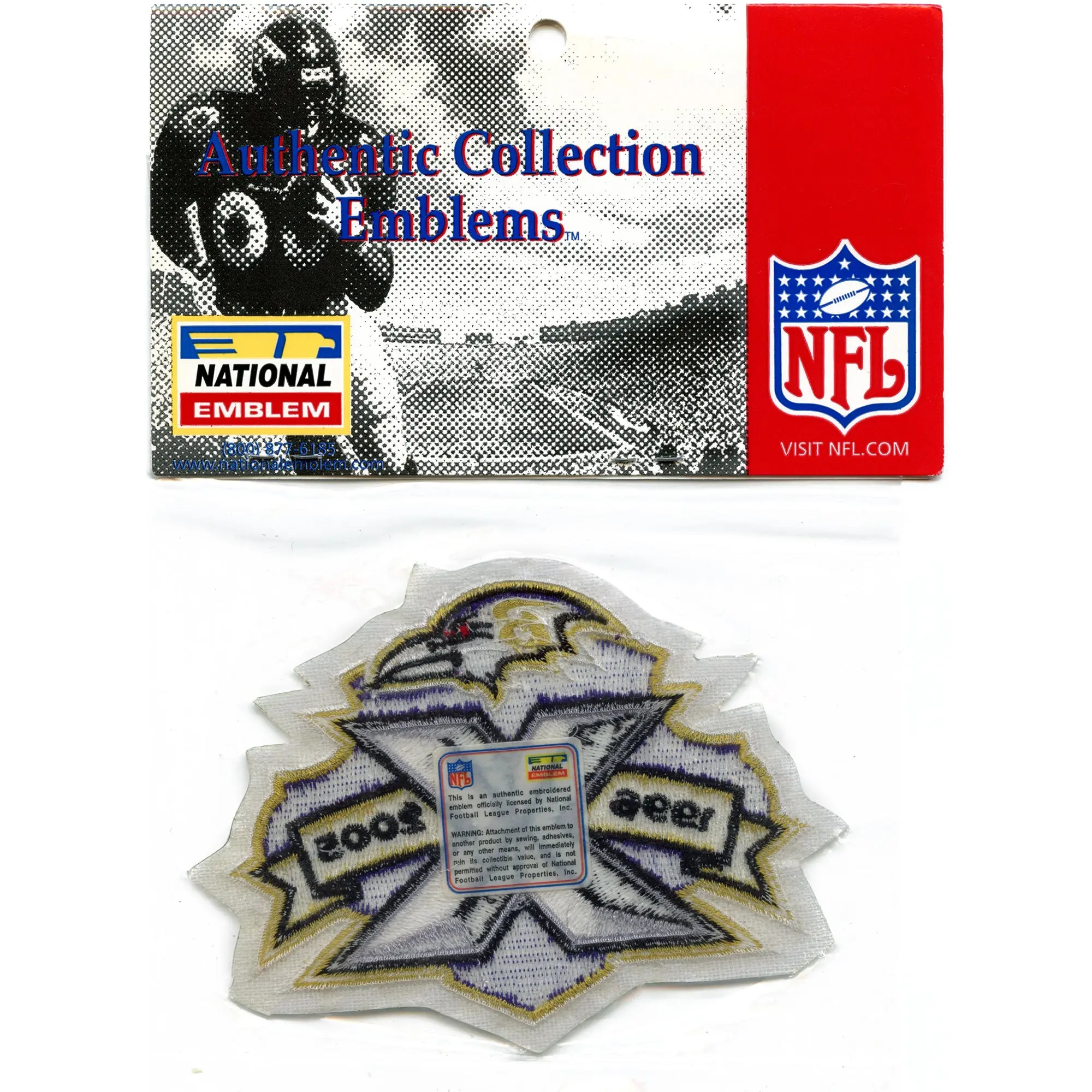 2005 Baltimore Ravens 10th Anniversary Jersey Patch - Image 3