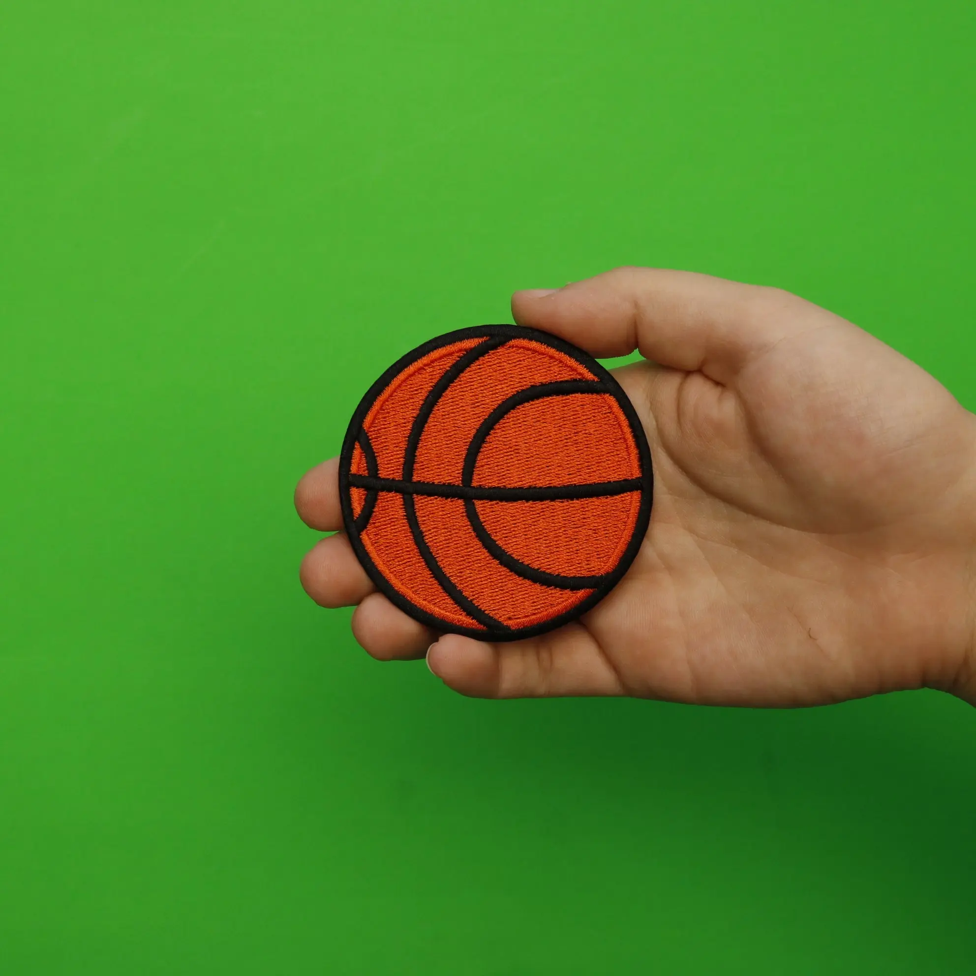 Basketball Embroidered Iron On Patch - Image 2
