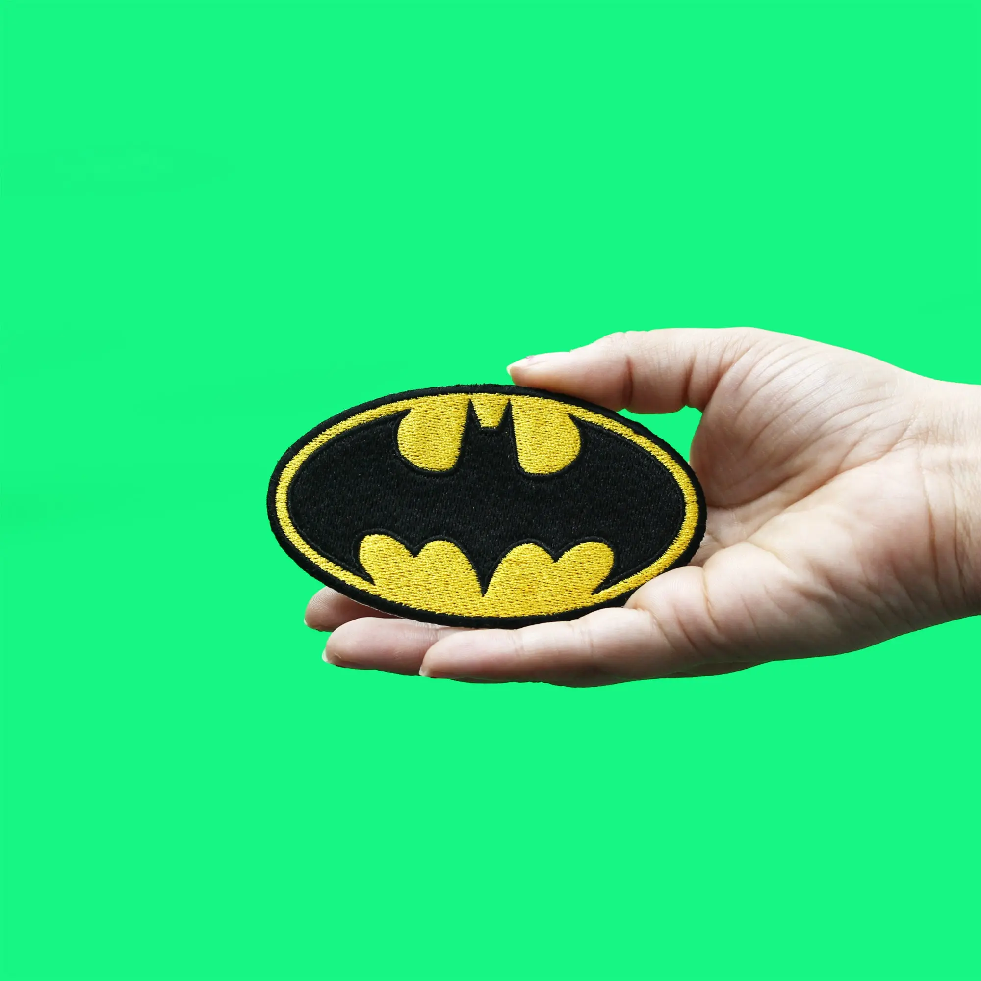 DC Comics Patch Batman Logo Embroidered Iron On - Medium - Image 2