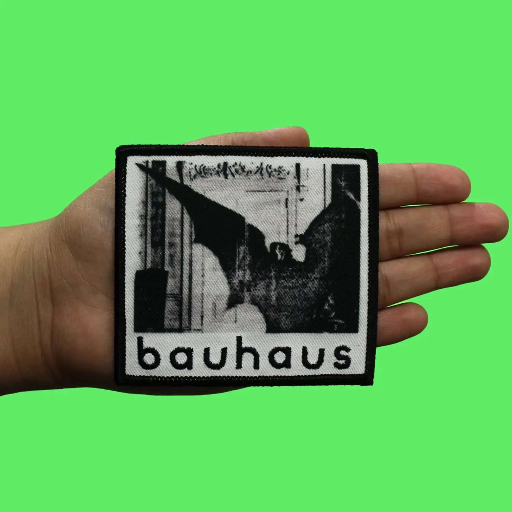 Bauhaus Bat Bela Lugosi Patch Is Dead Rock Sublimated Embroidery Iron On - Image 2