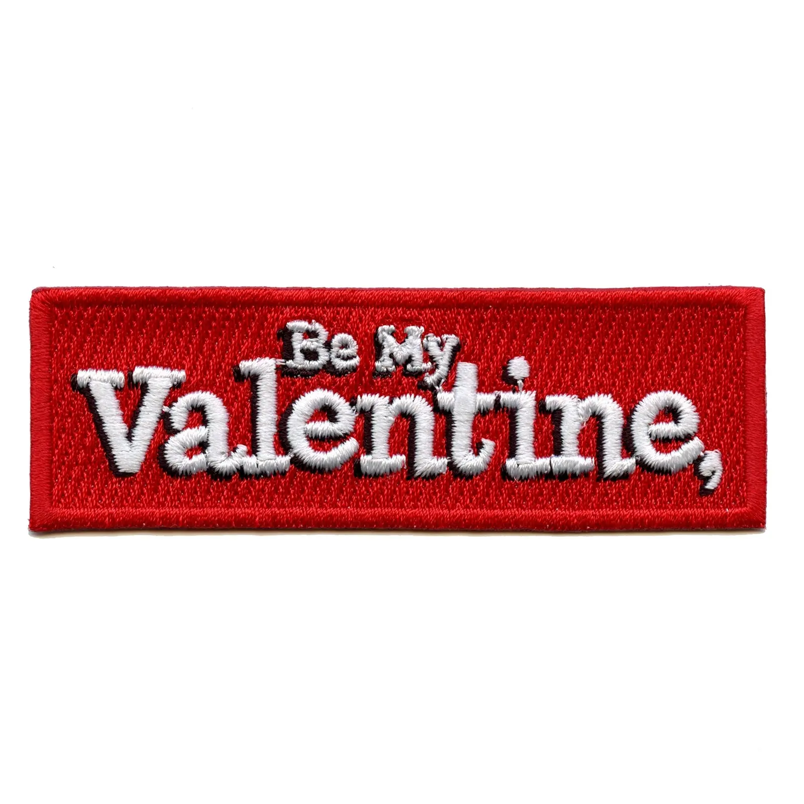 Be My Valentine Red Box Logo Valentines Iron-on Patch