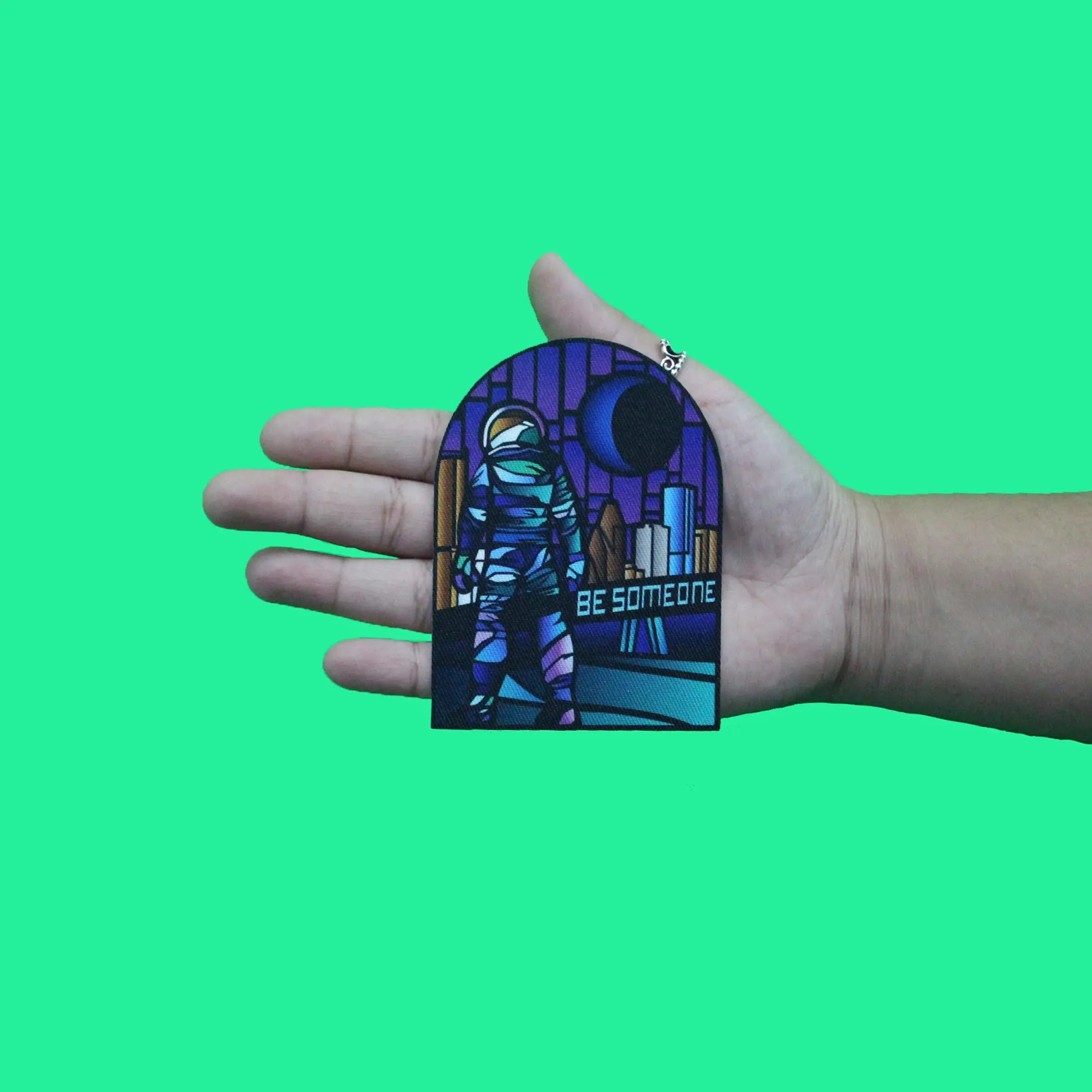 Be Someone Astronaut Patch Stained Glass Houston Sublimated Iron On - Image 2