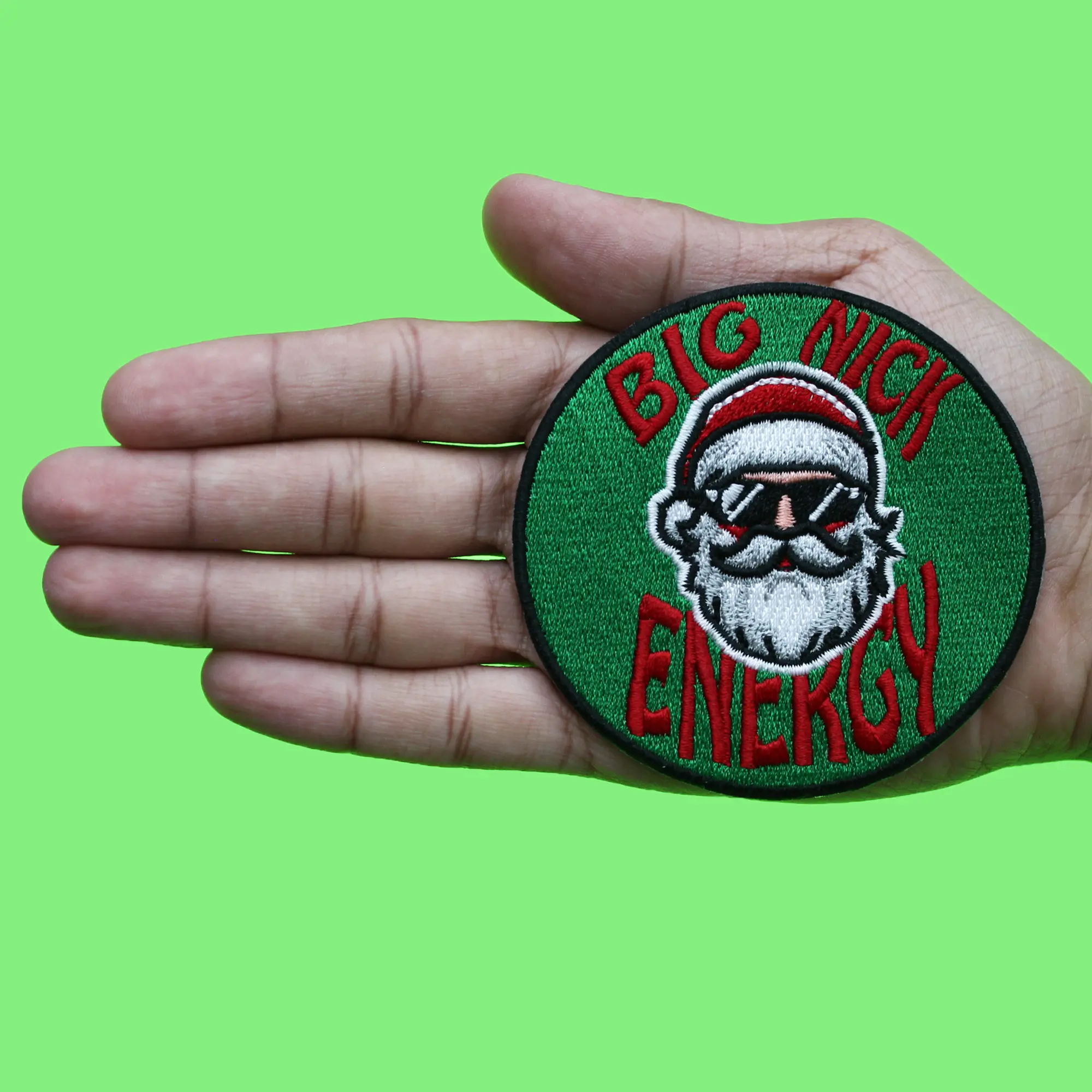 Big Nick Energy Patch Santa Claus Christmas Holiday Embroidered Iron On - Image 2