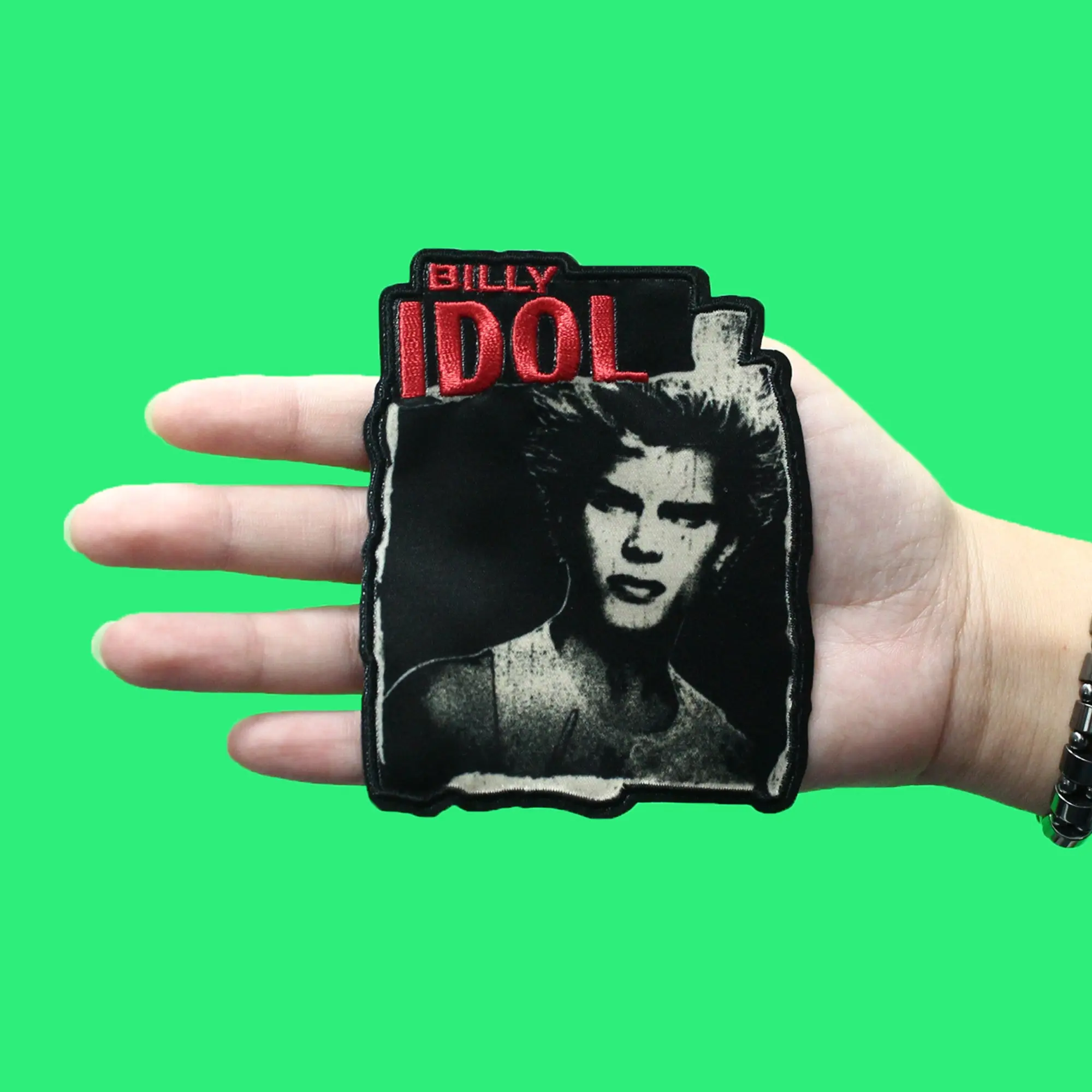 Billy Idol Poster Patch 70s Rock Icon Sublimated Embroidery Iron On - Image 2
