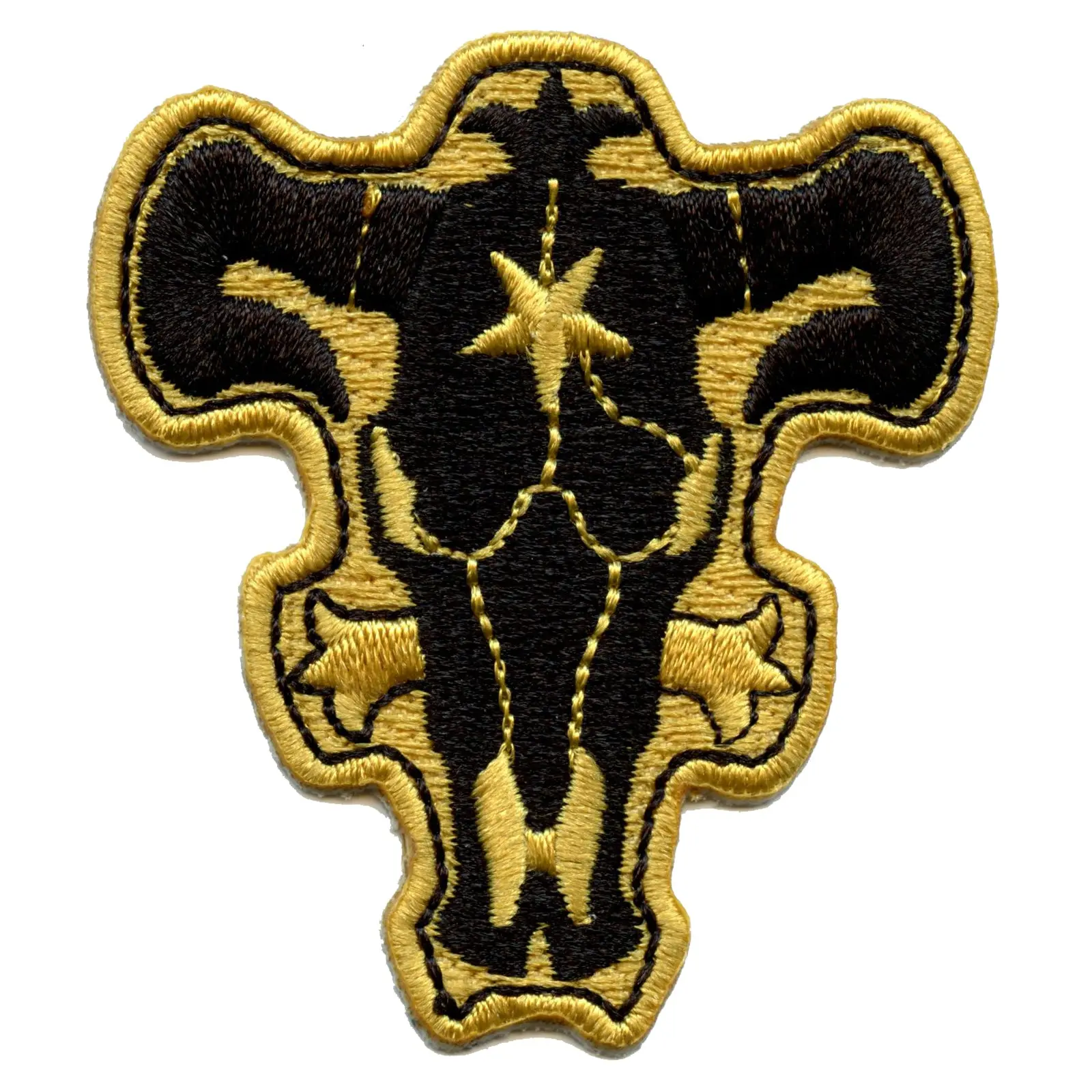 Anime Black Clover Black Bulls Logo Embroidered Patch