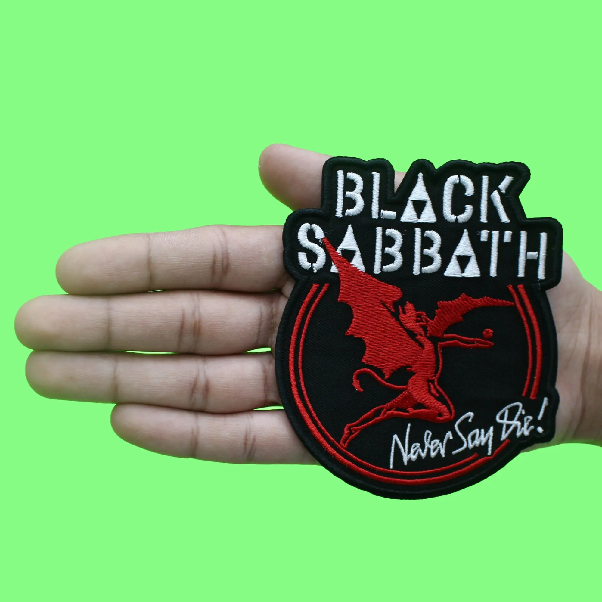 Black Sabbath Music Patch Archangel Never Say Die Embroidered Iron On - Image 2