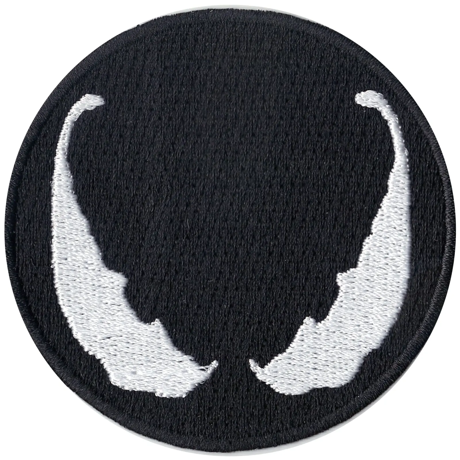 Black Spider Mask Logo Embroidered Iron On Patch