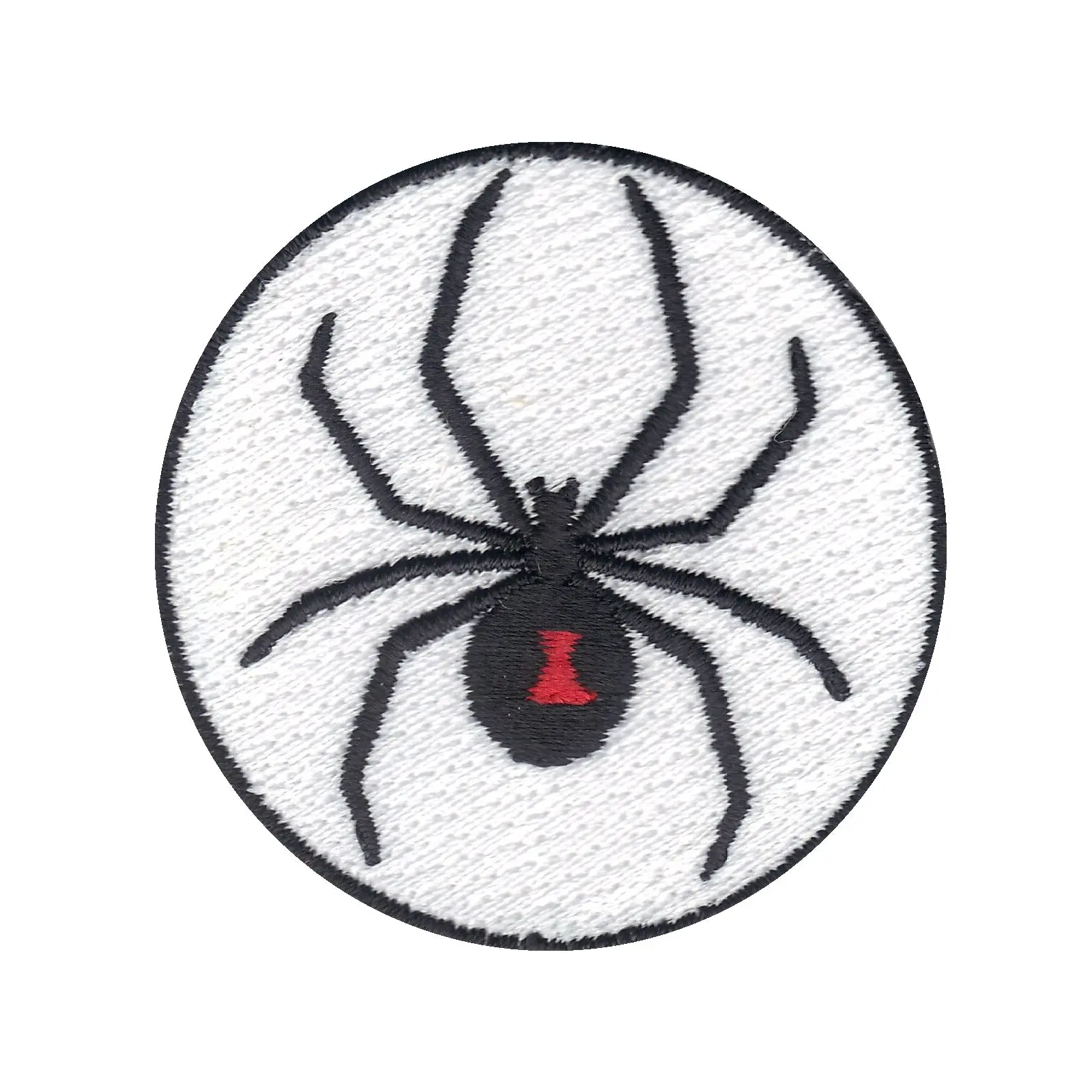 Black Widow Spider Iron On Embroidered Patch