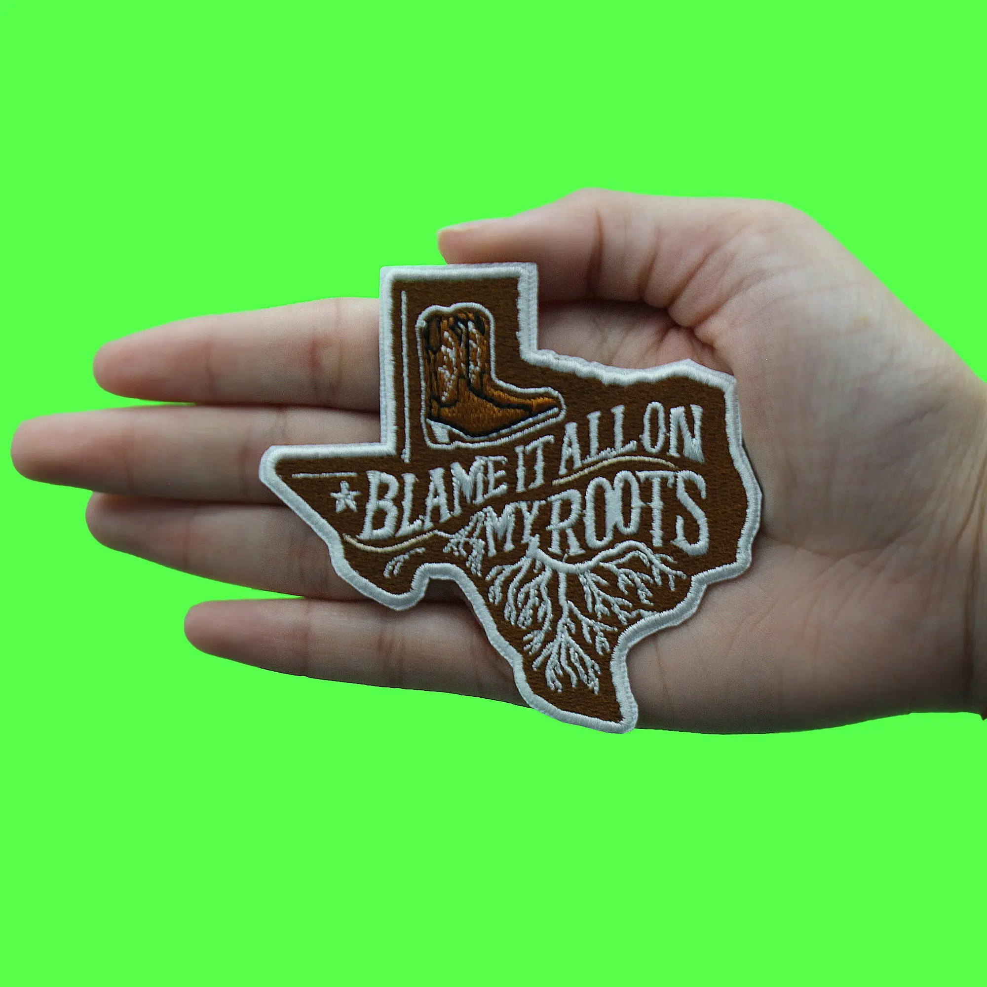 Blame It All On My Roots Patch American Country Singer Embroidered Iron On - Image 2