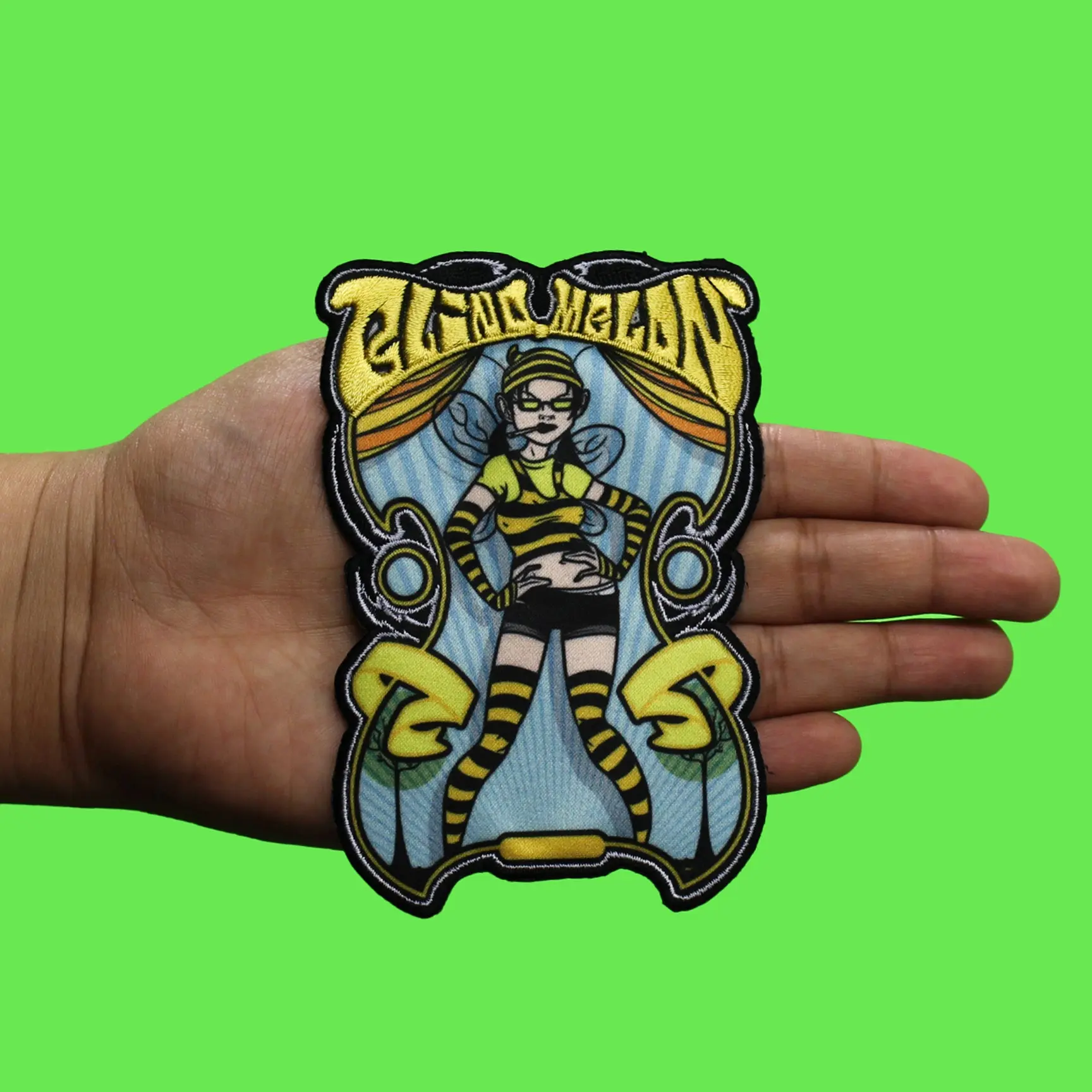Blind Melon Bee Girl Patch Heather DeLoach Rock Sublimated Embroidery Iron On - Image 2