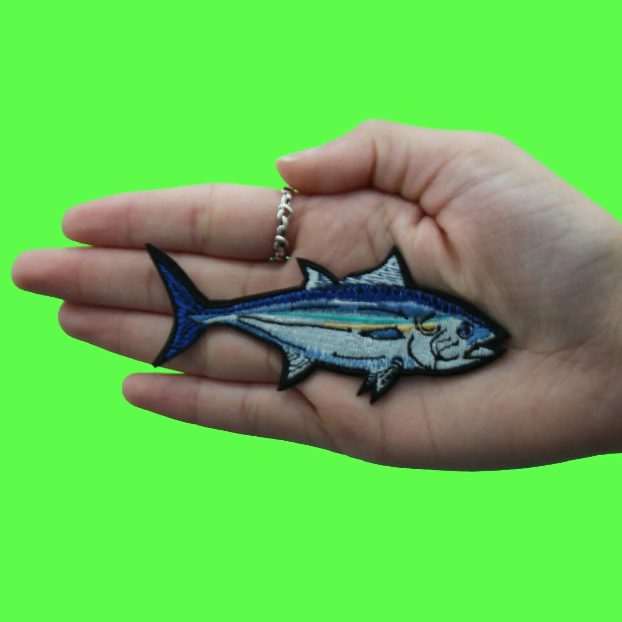 Blue Fin Tuna Patch Deep Ocean Sea Embroidered Iron On - Image 2